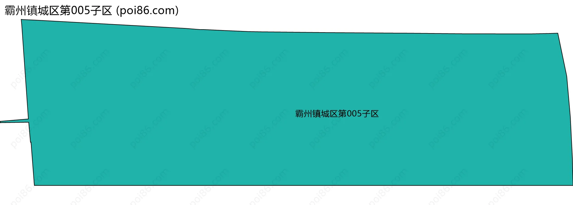 霸州镇城区第005子区边界地图