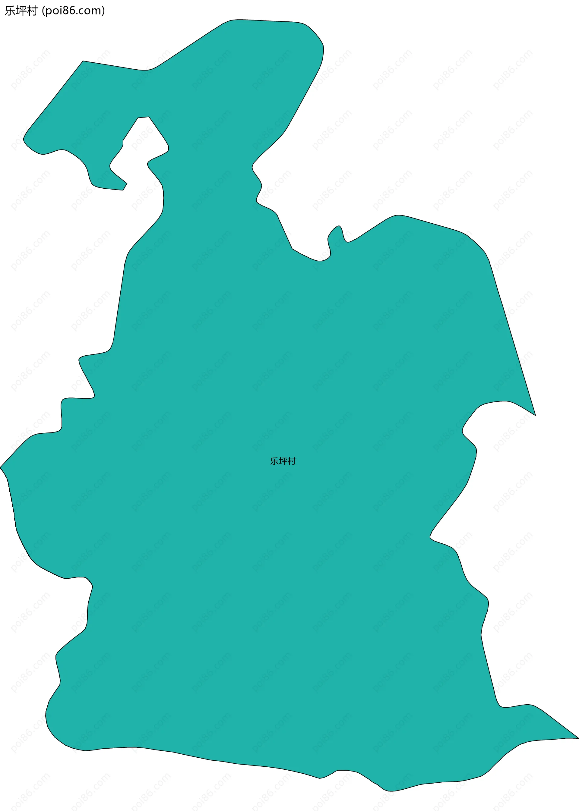 乐坪村边界地图