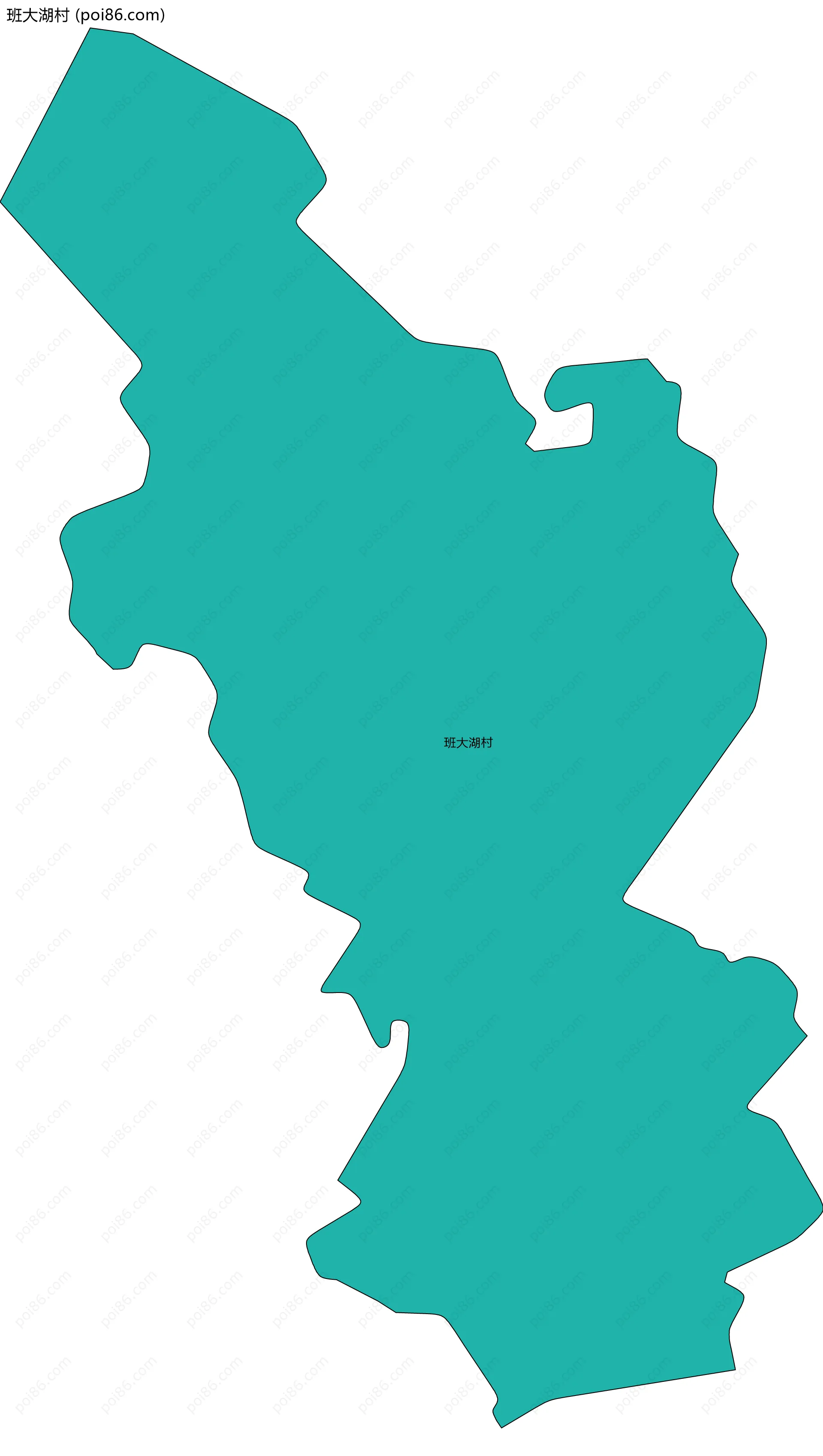 班大湖村边界地图