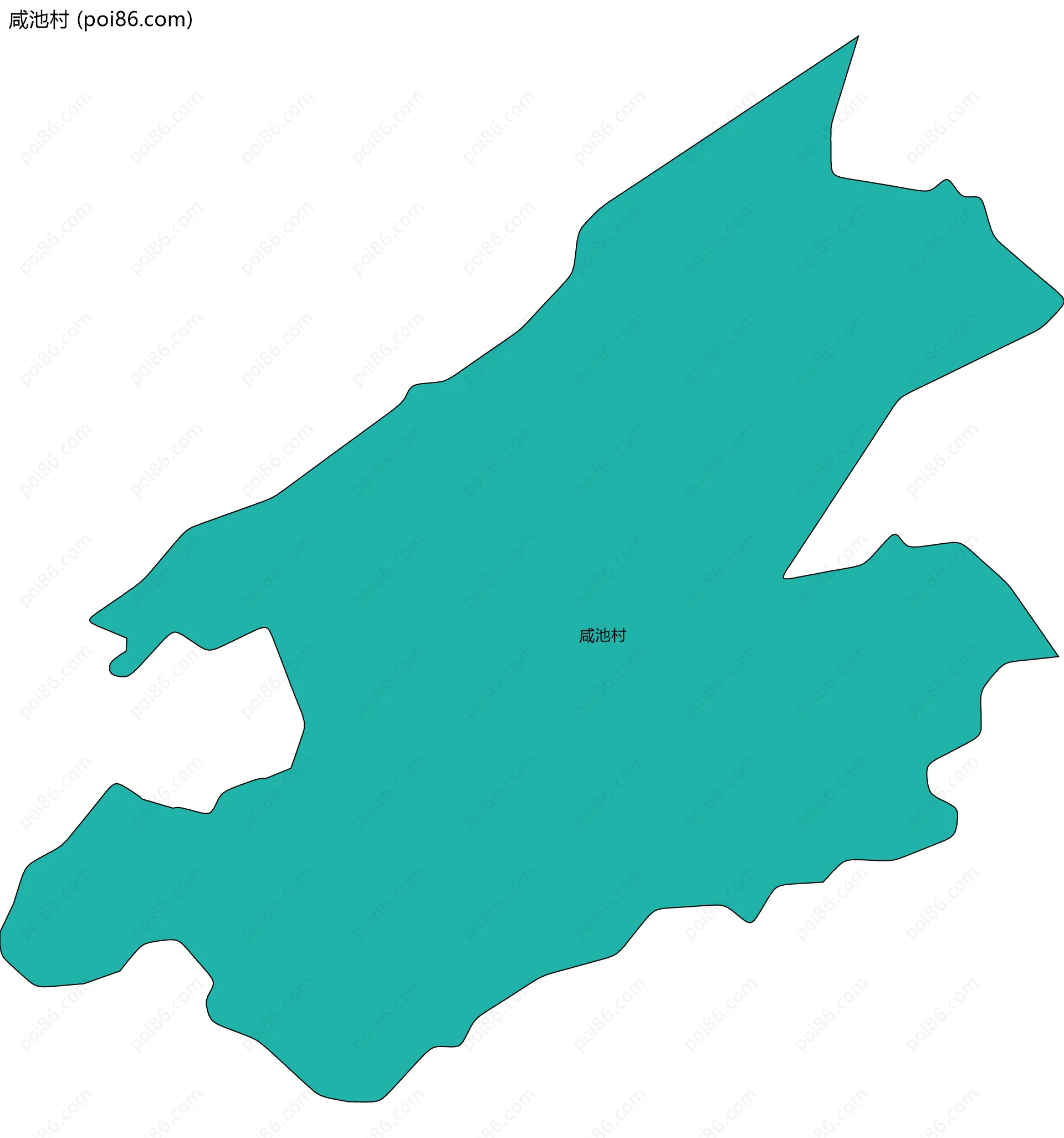 咸池村边界地图