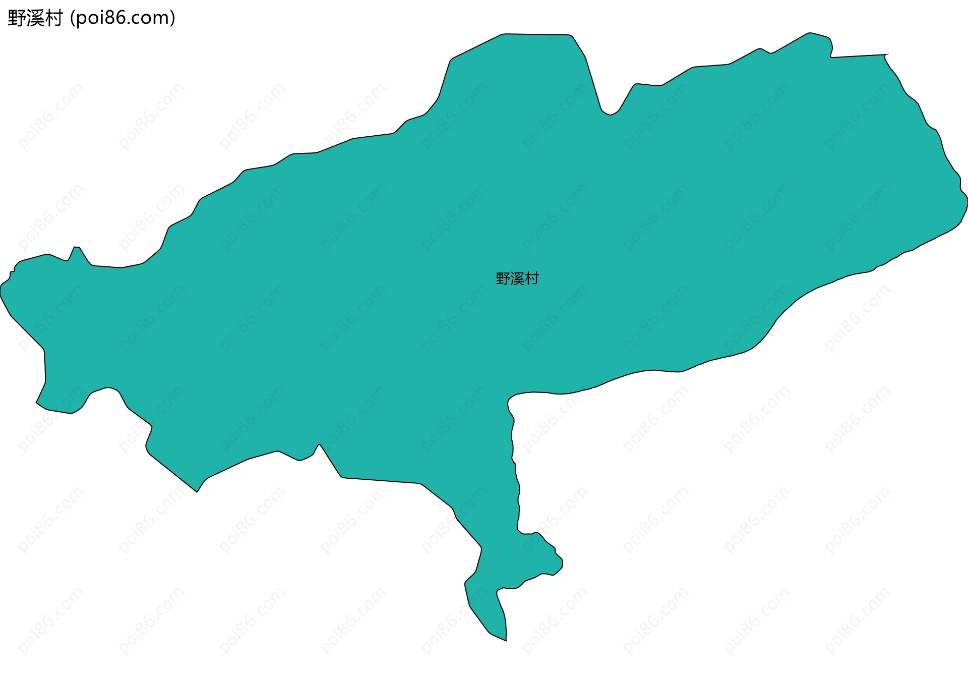 野溪村边界地图