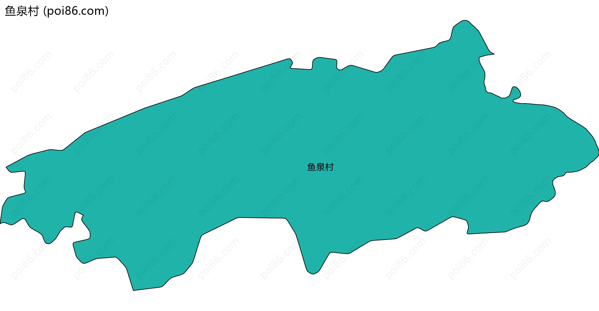 鱼泉村边界地图