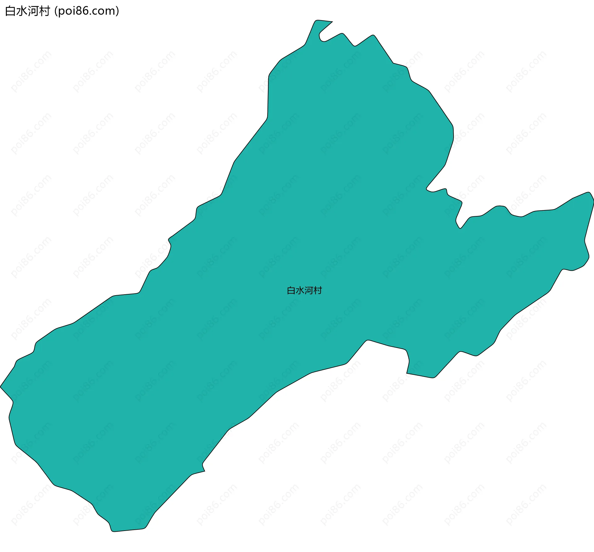 白水河村边界地图