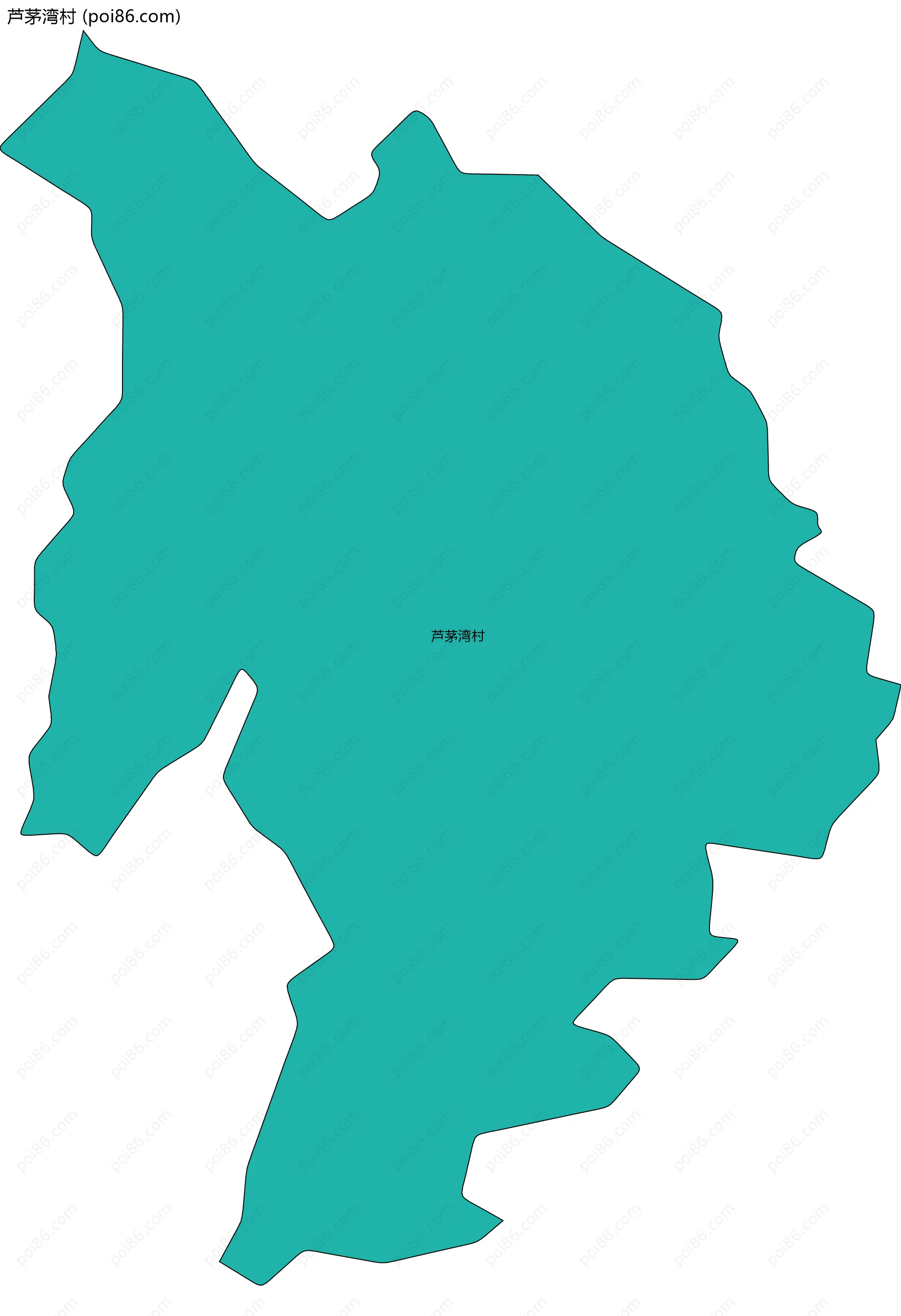 芦茅湾村边界地图