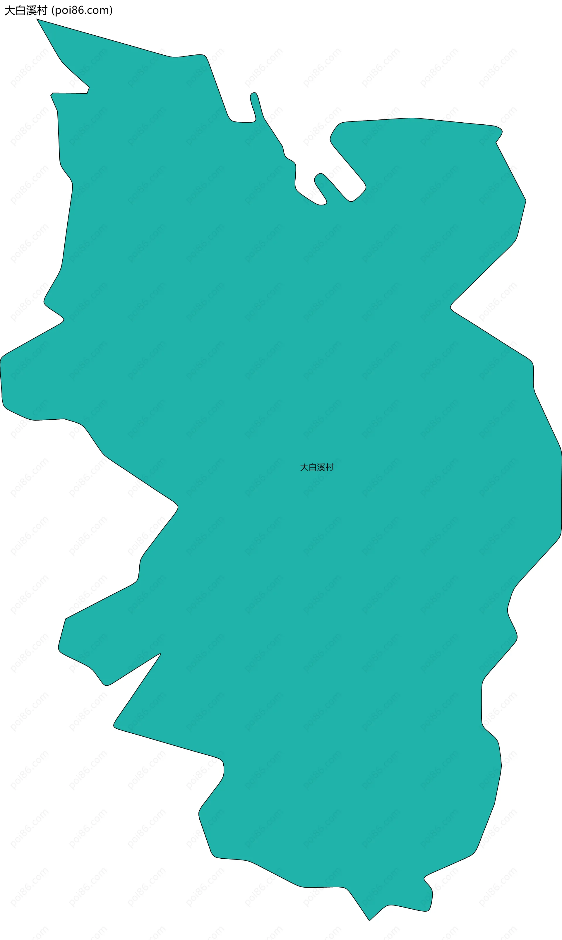 大白溪村边界地图