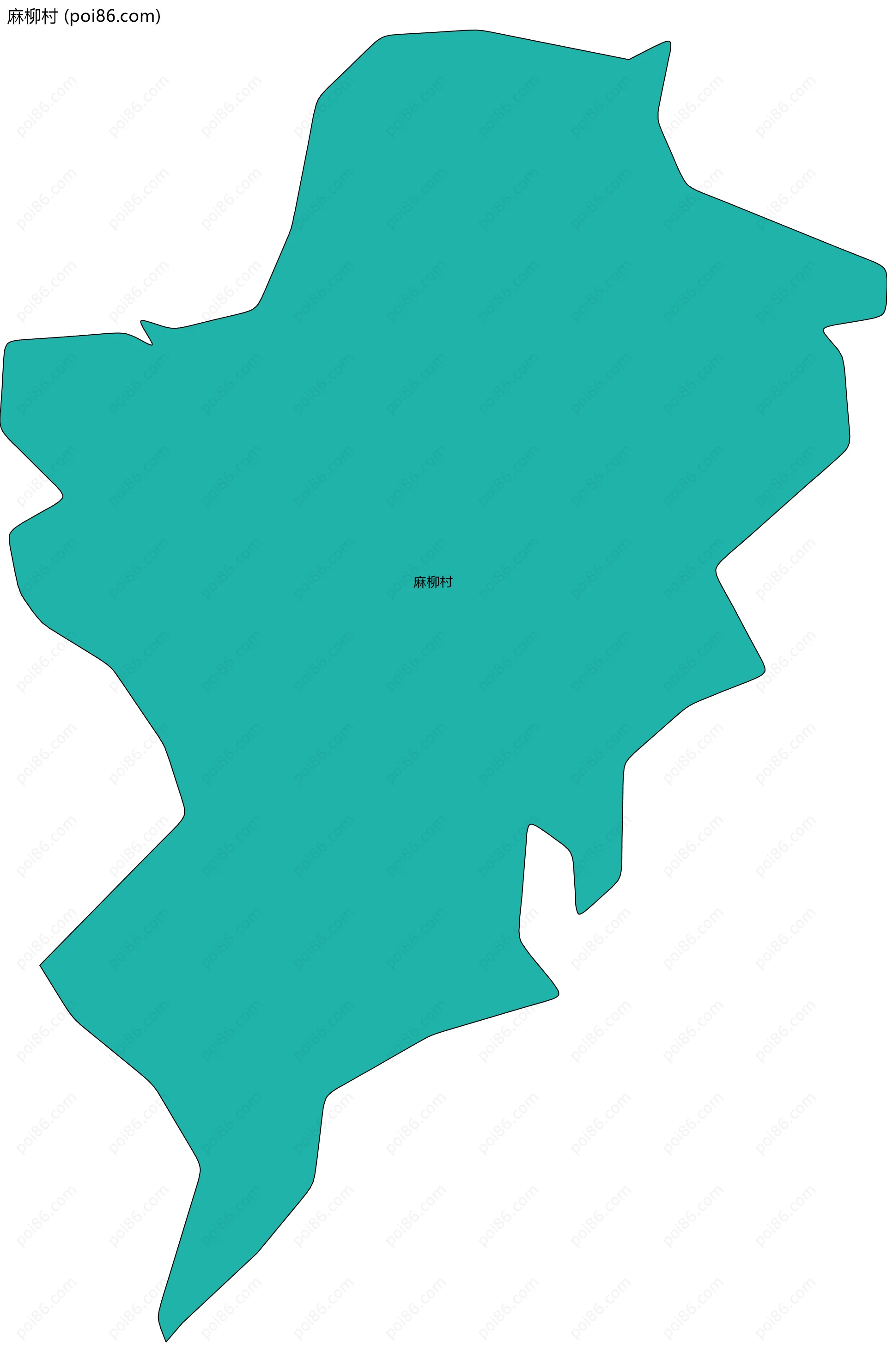 麻柳村边界地图