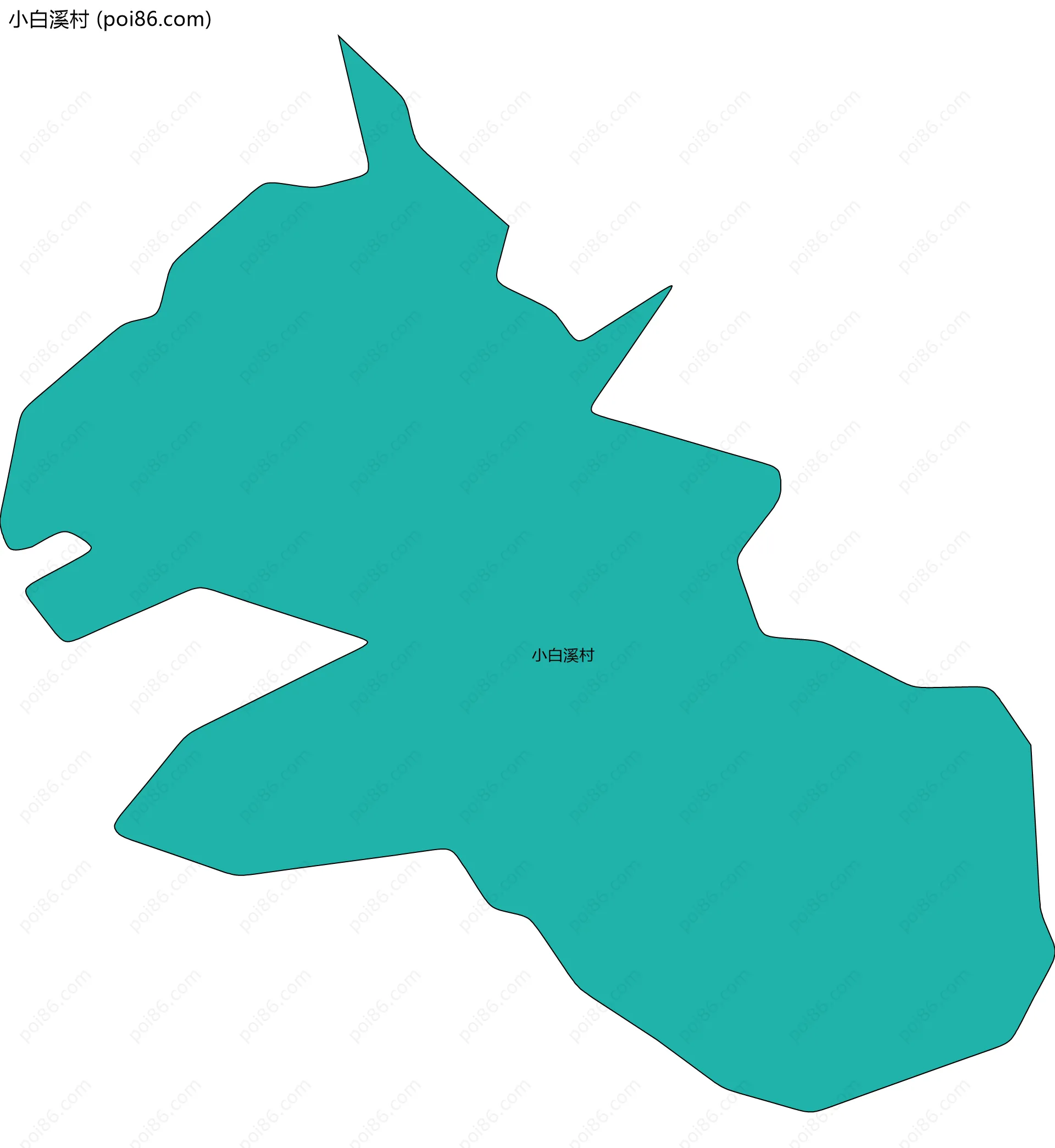 小白溪村边界地图