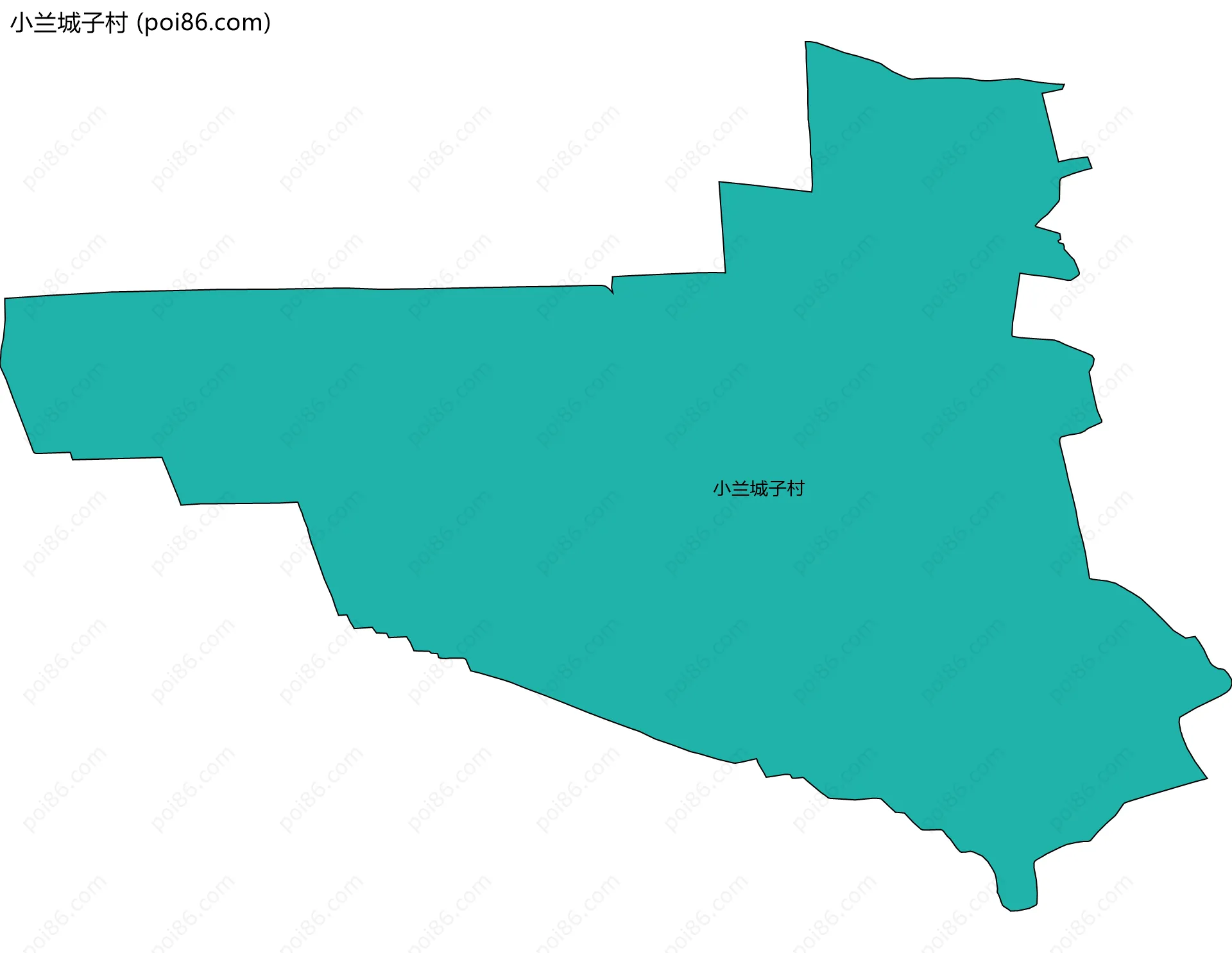 小兰城子村边界地图