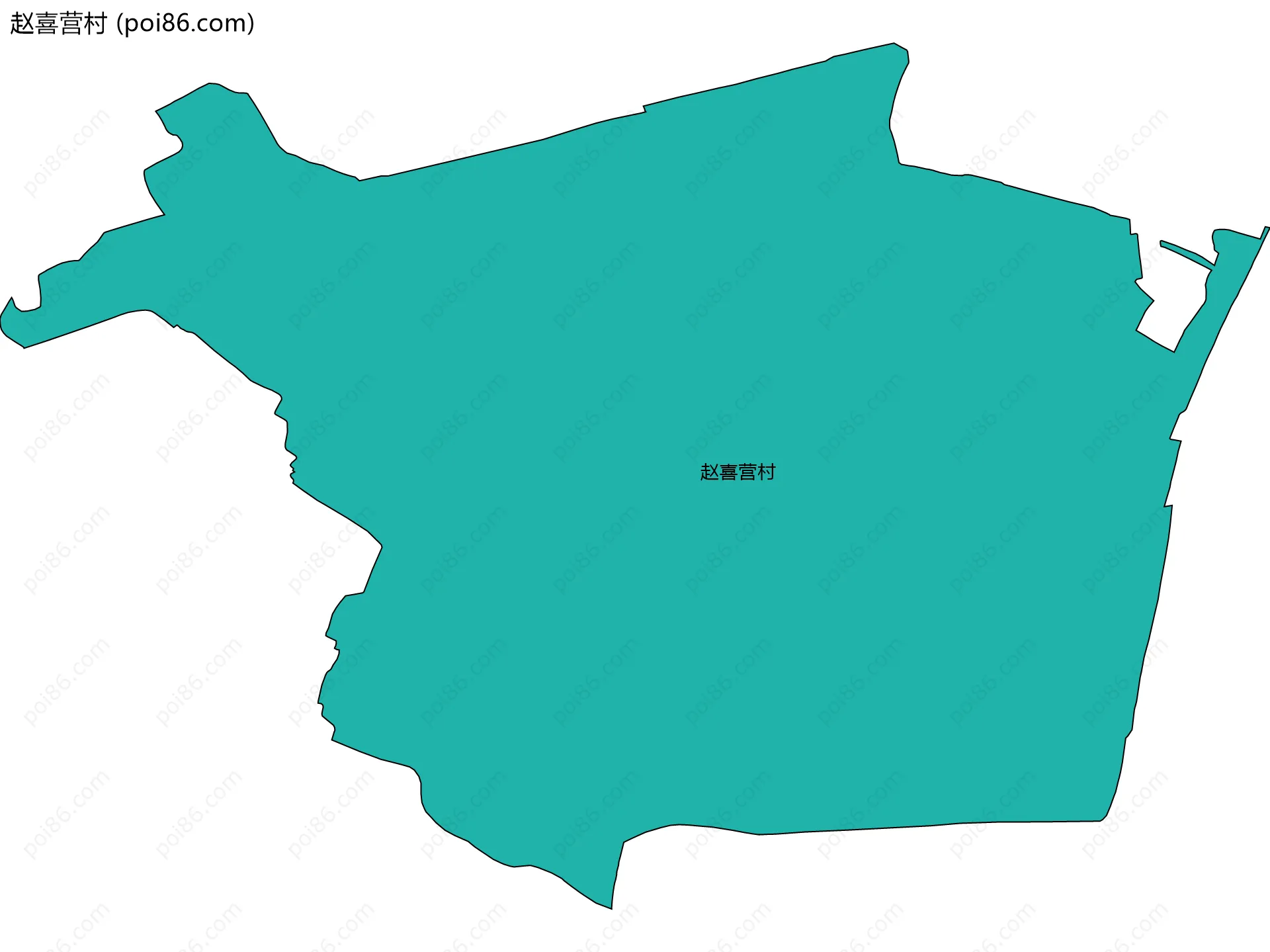 赵喜营村边界地图