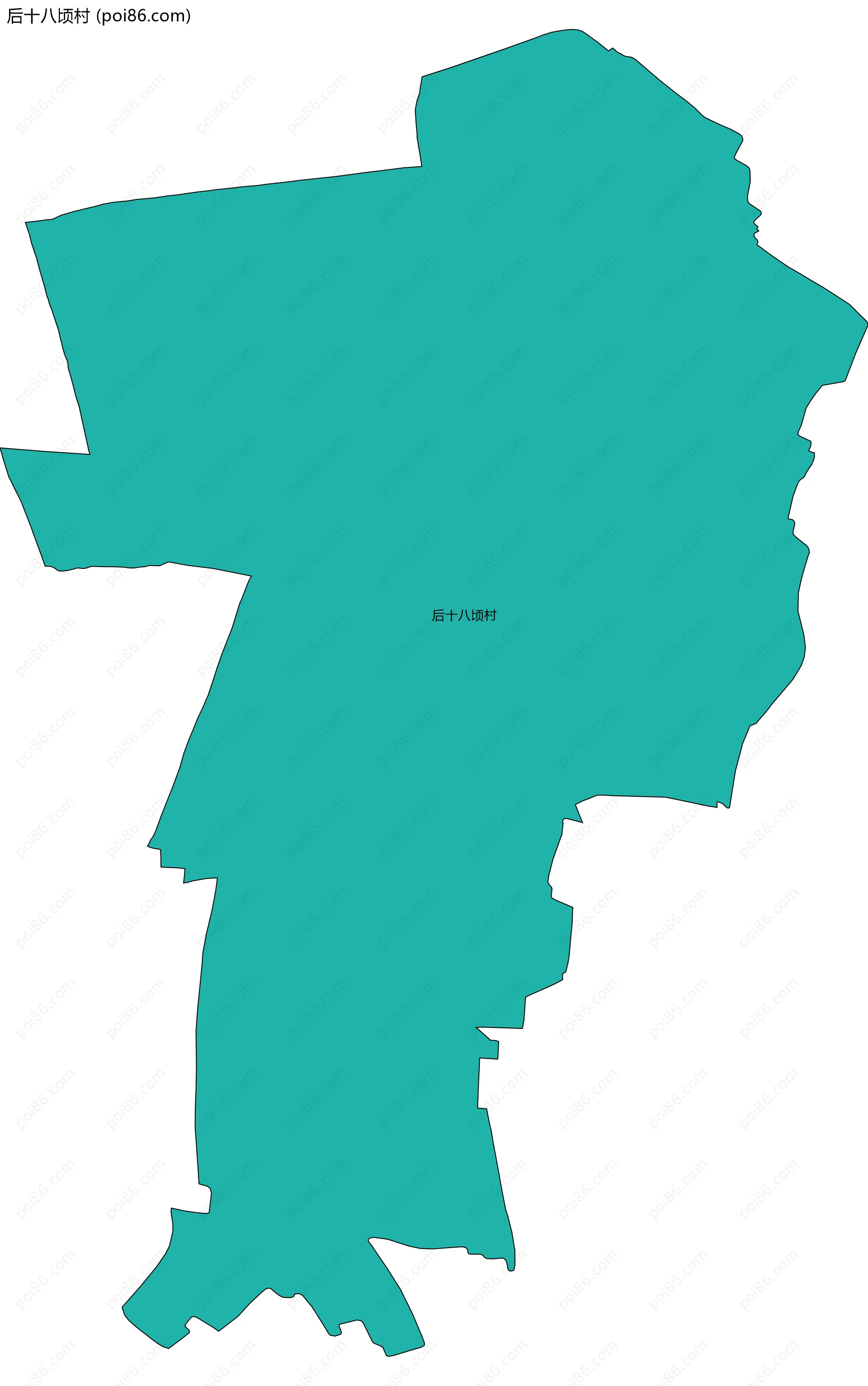 后十八顷村边界地图
