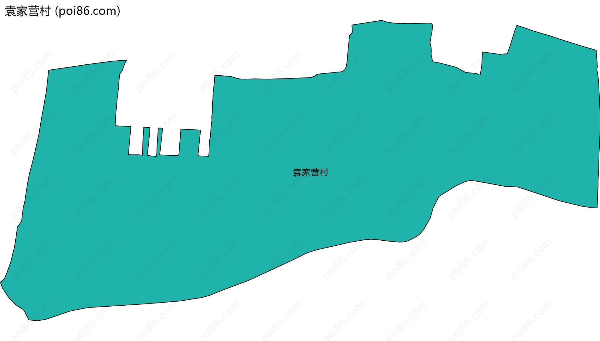 袁家营村边界地图