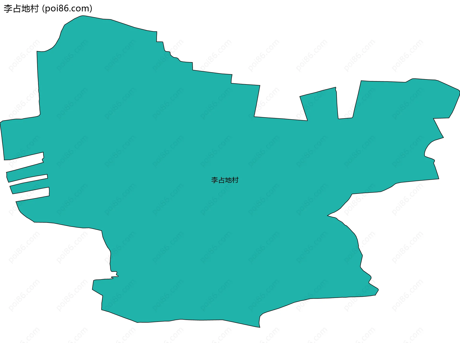 李占地村边界地图
