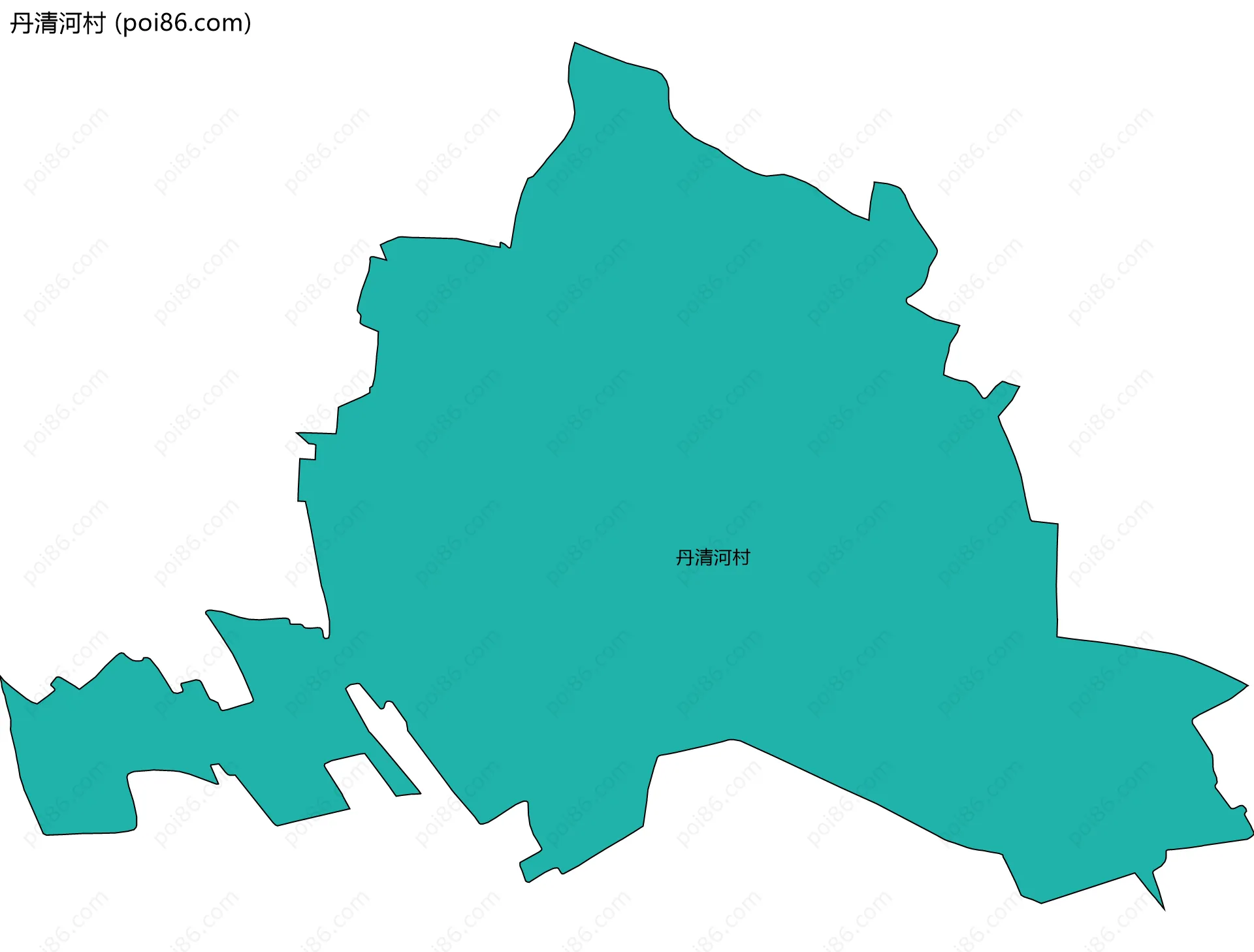 丹清河村边界地图