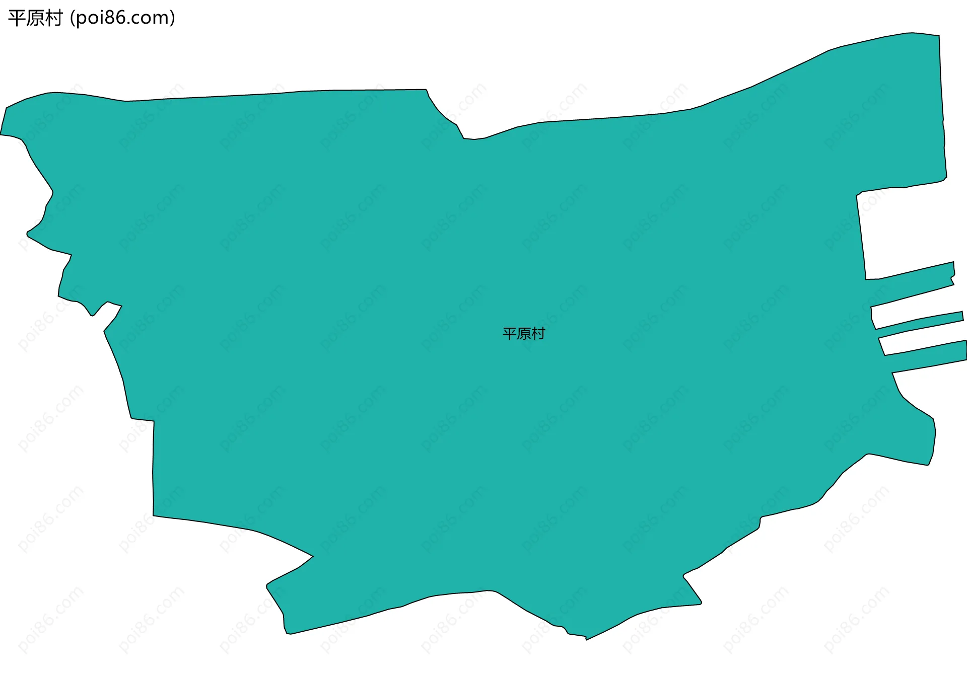 平原村边界地图