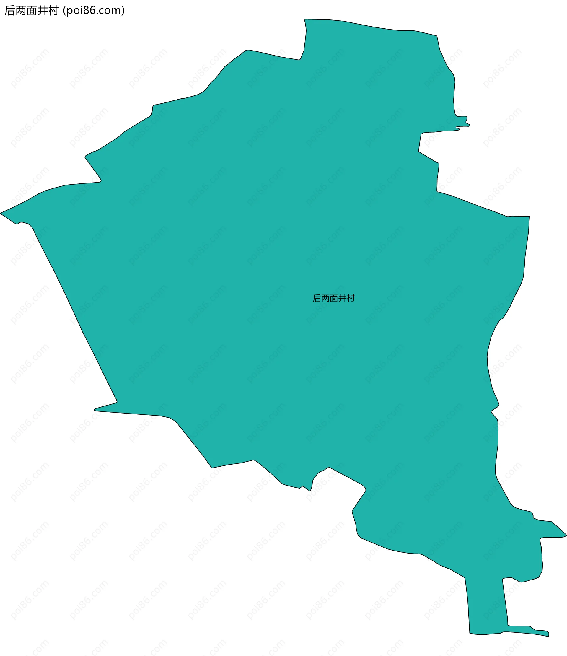 后两面井村边界地图