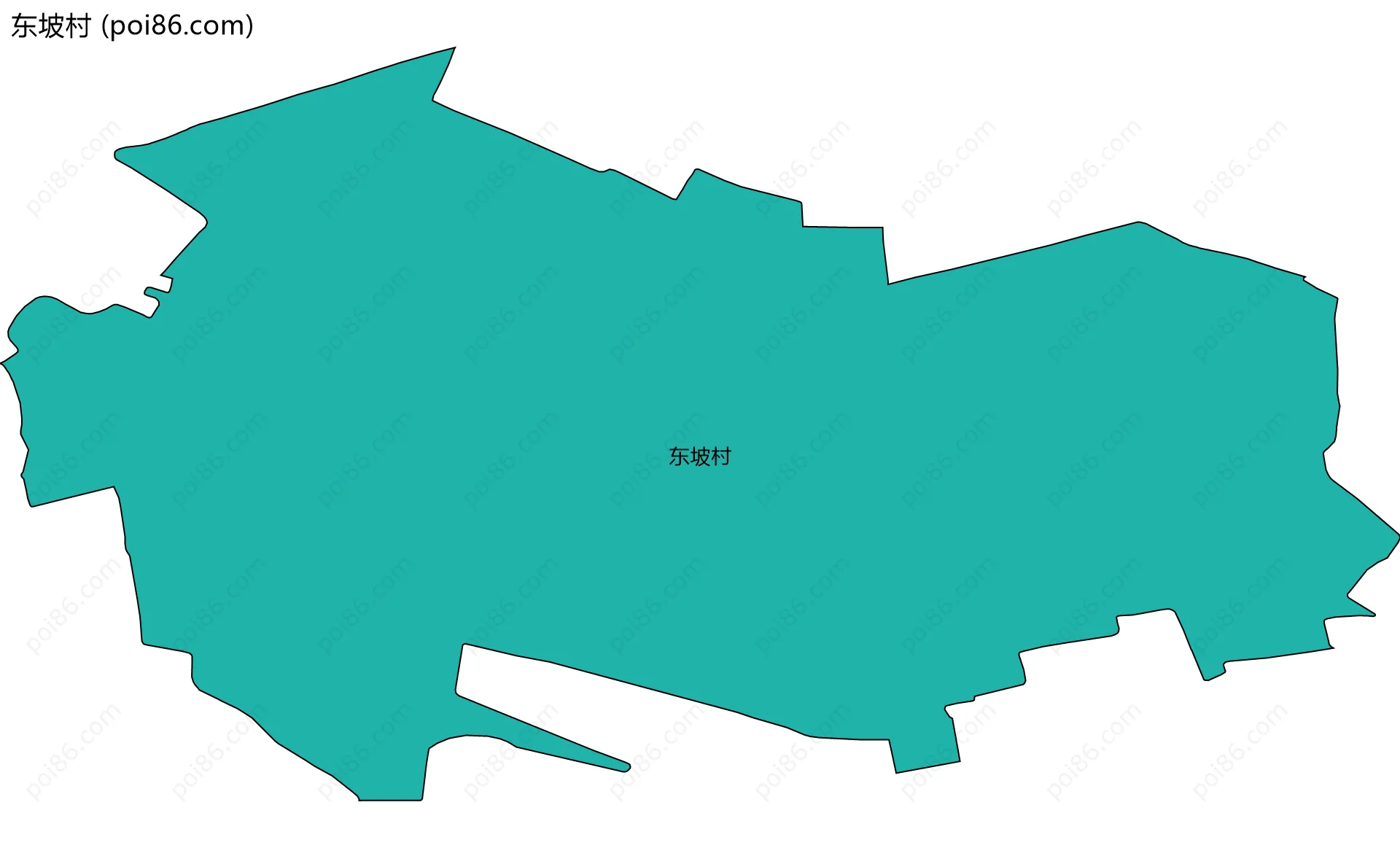 东坡村边界地图