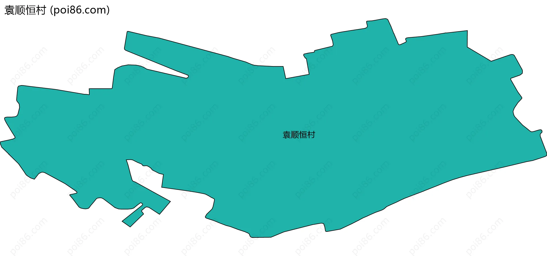 袁顺恒村边界地图