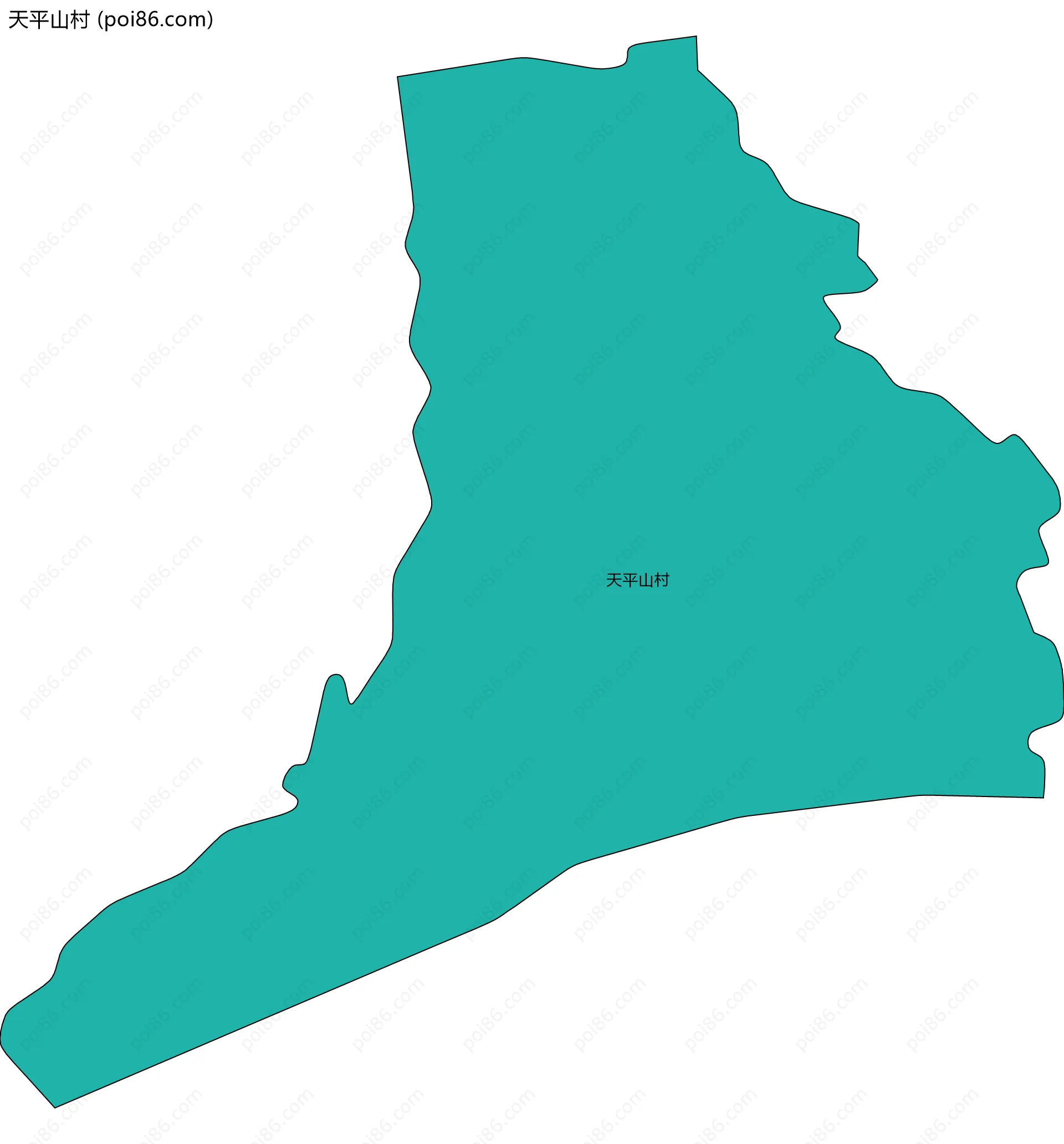 天平山村边界地图