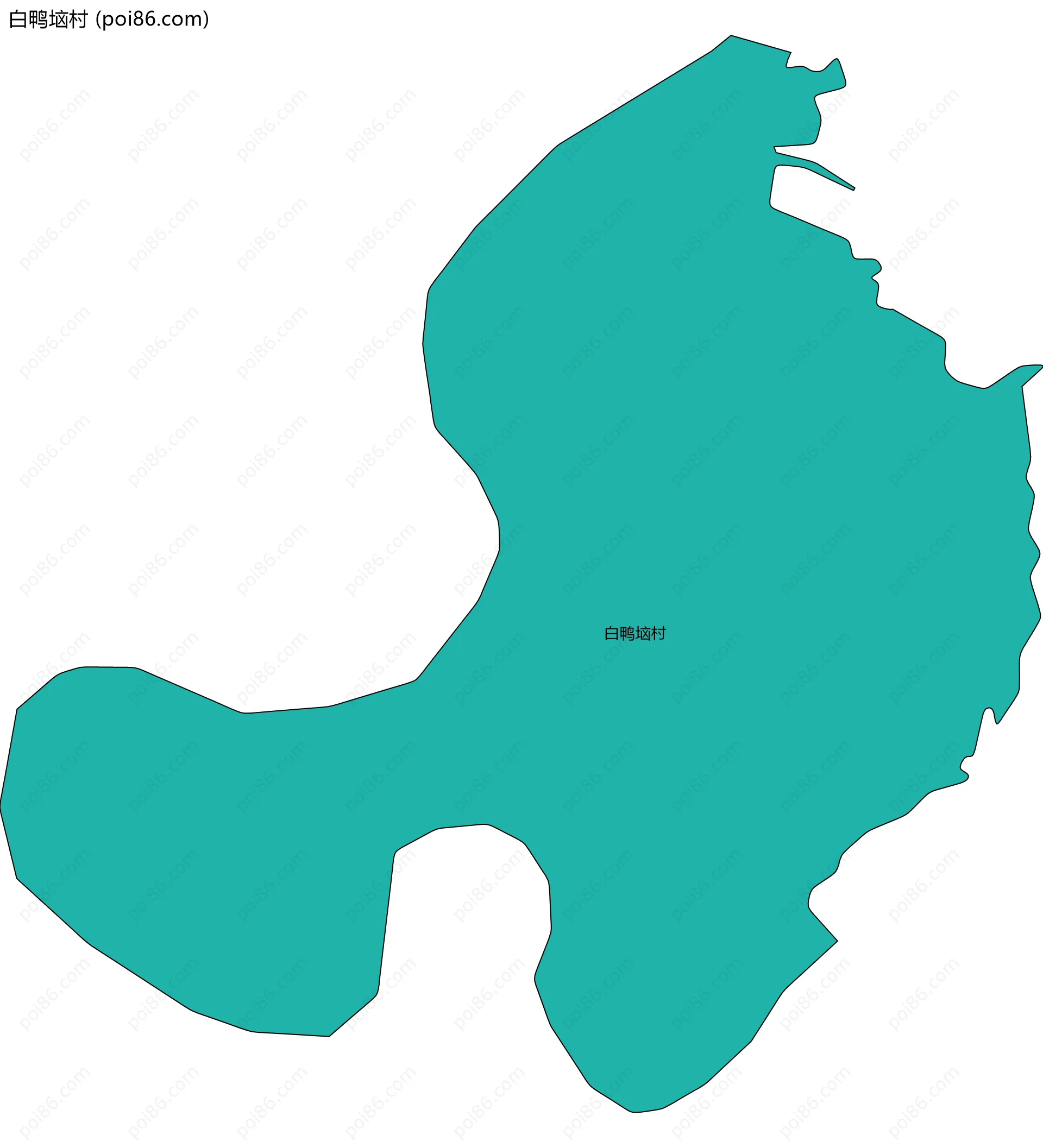 白鸭垴村边界地图