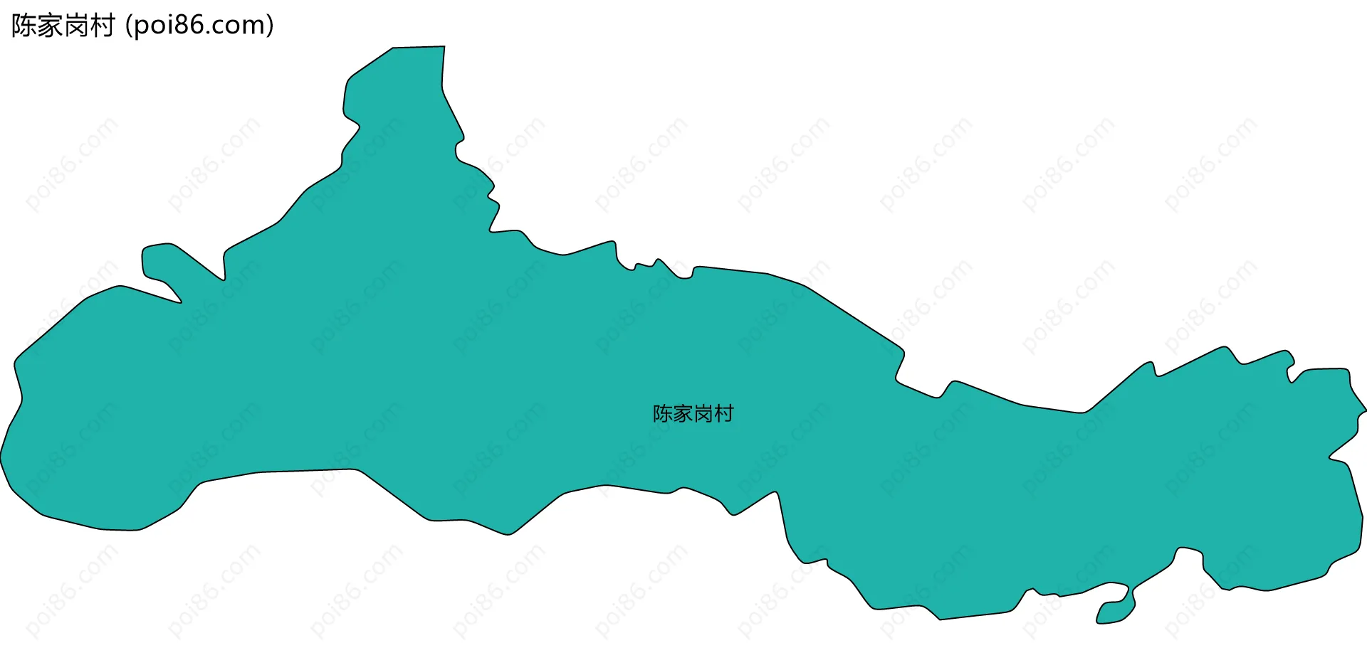 陈家岗村边界地图