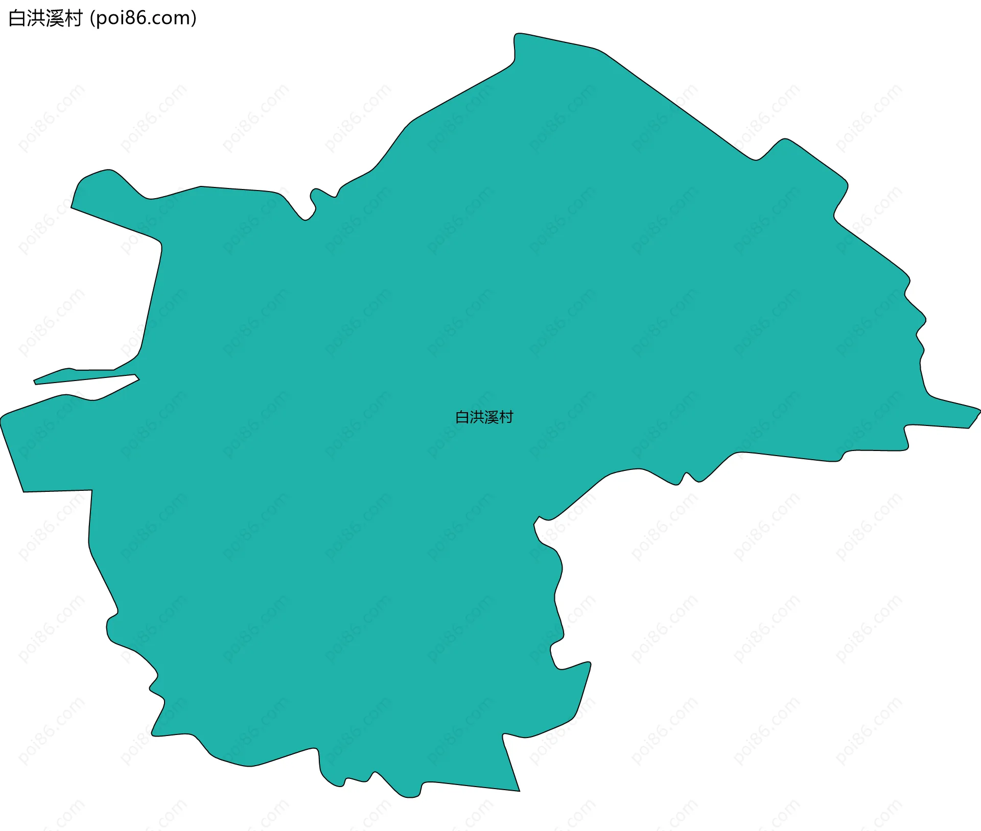 白洪溪村边界地图