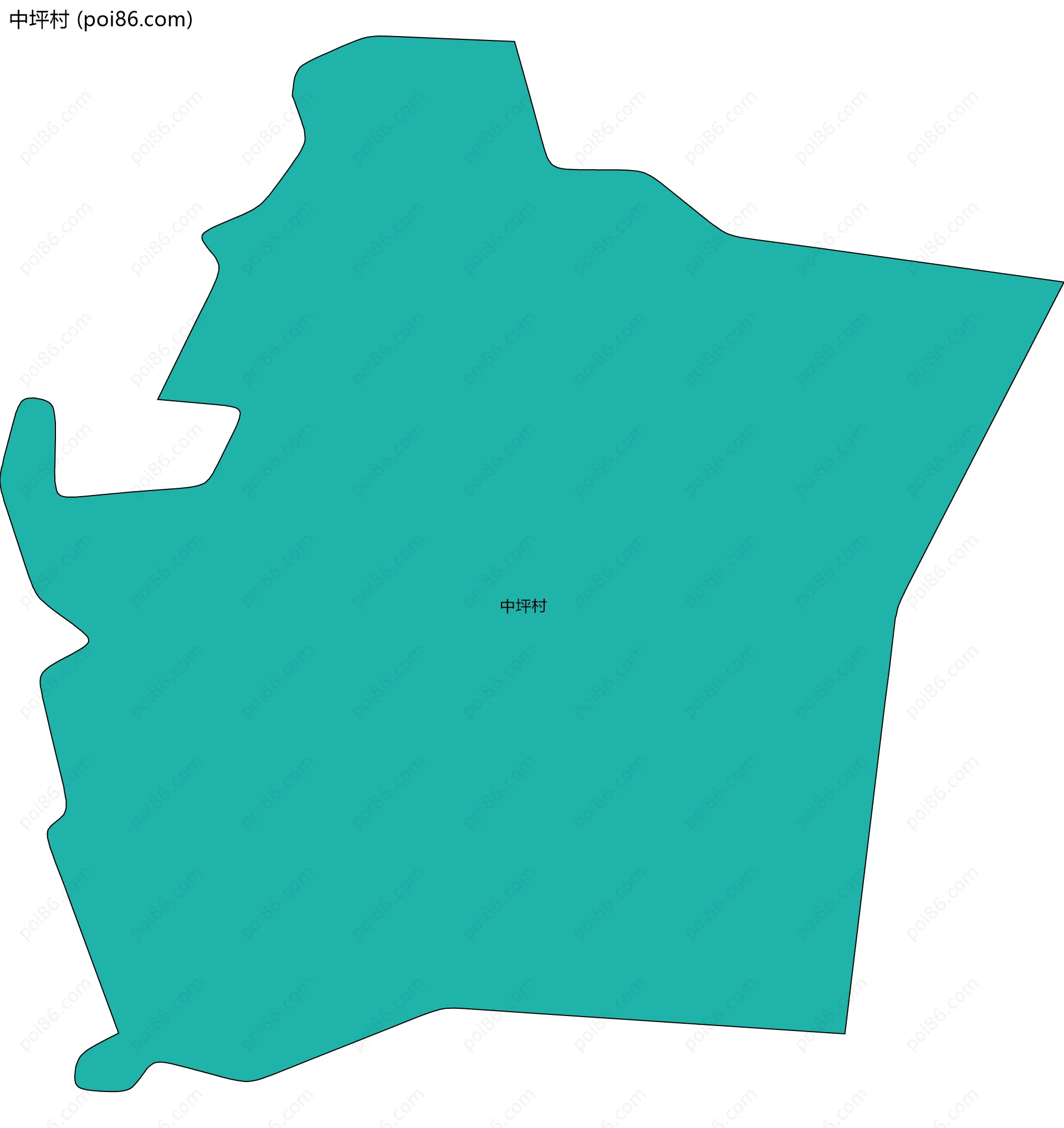 中坪村边界地图