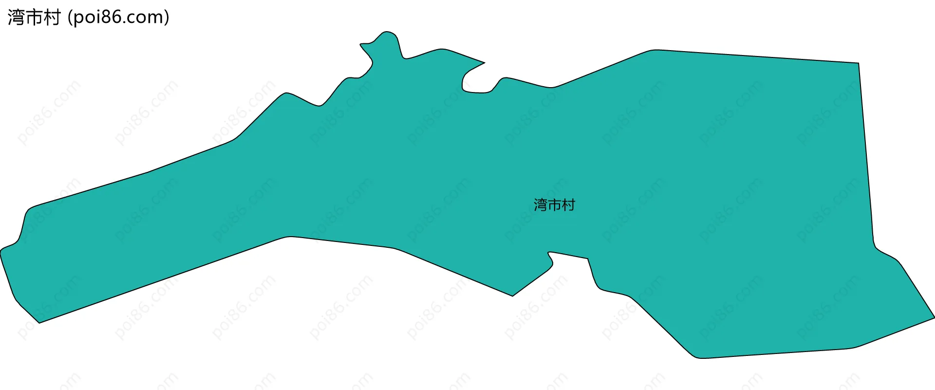 湾市村边界地图