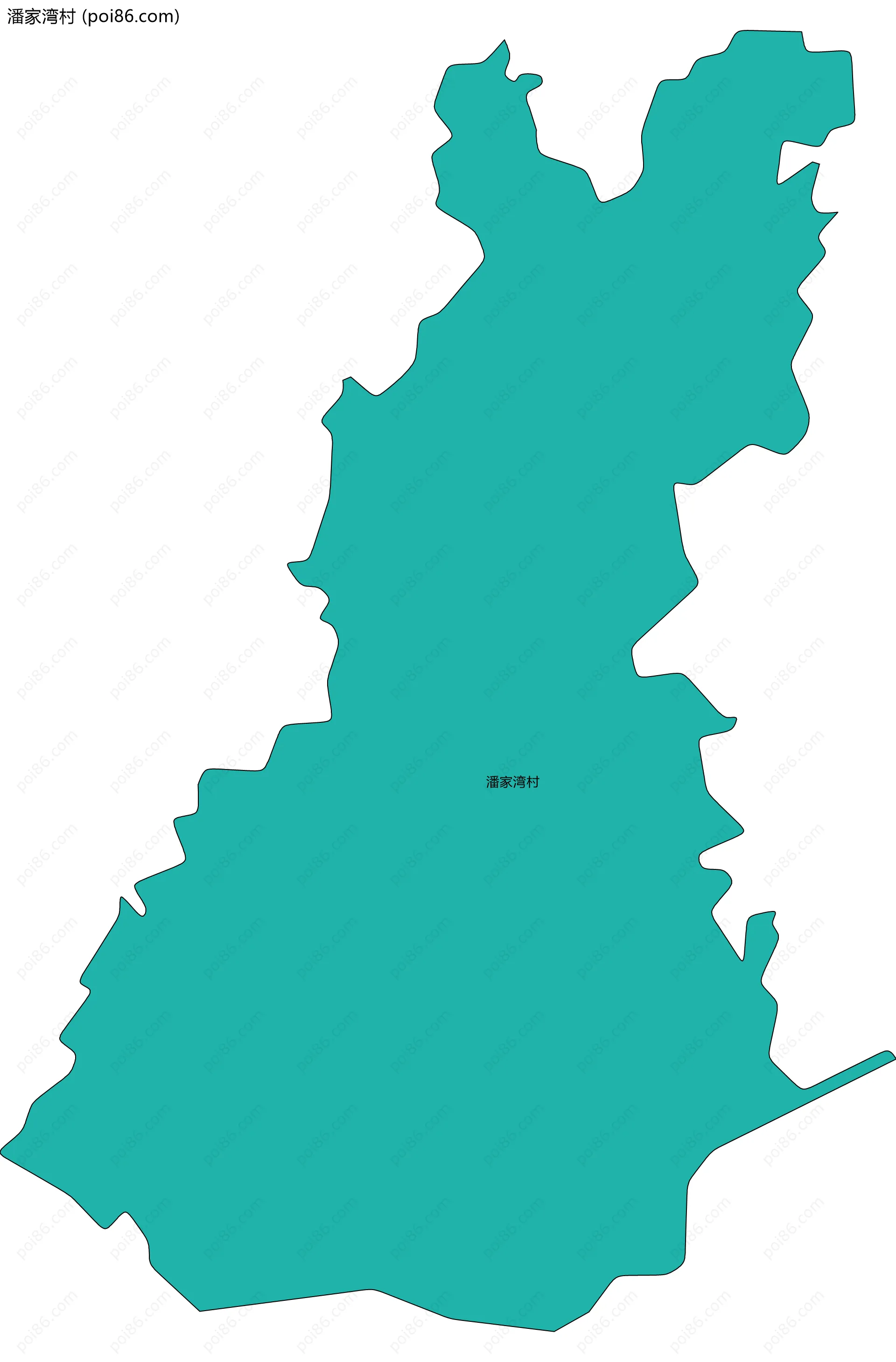 潘家湾村边界地图