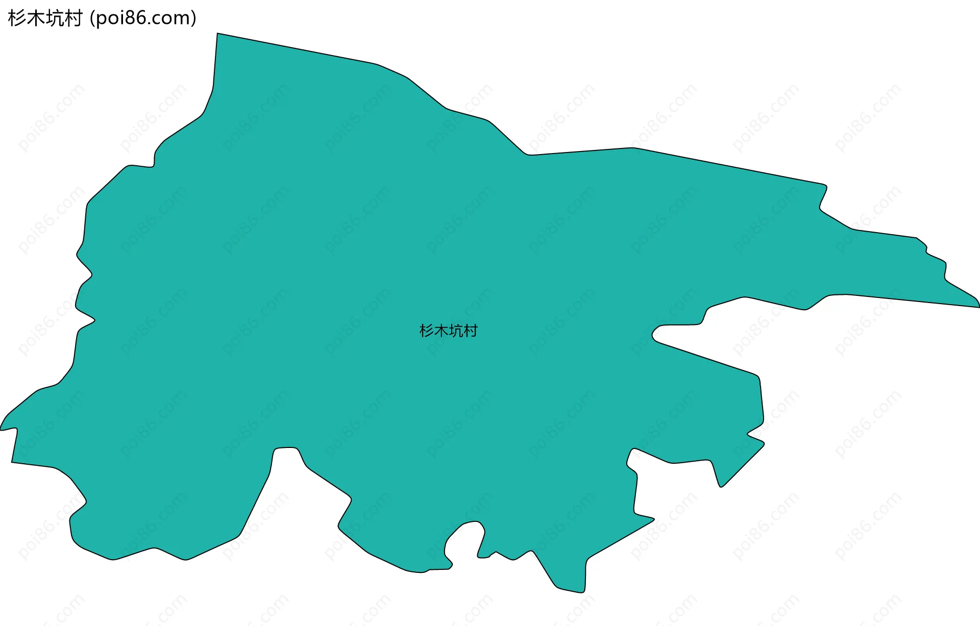 杉木坑村边界地图