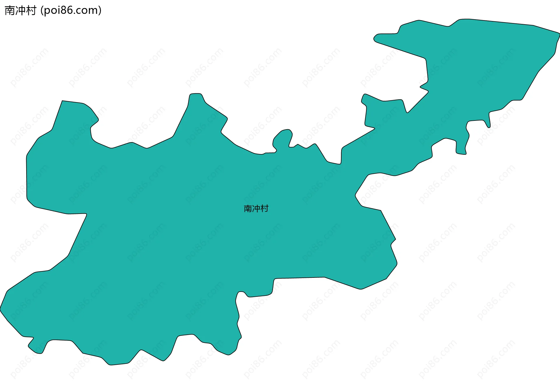 南冲村边界地图