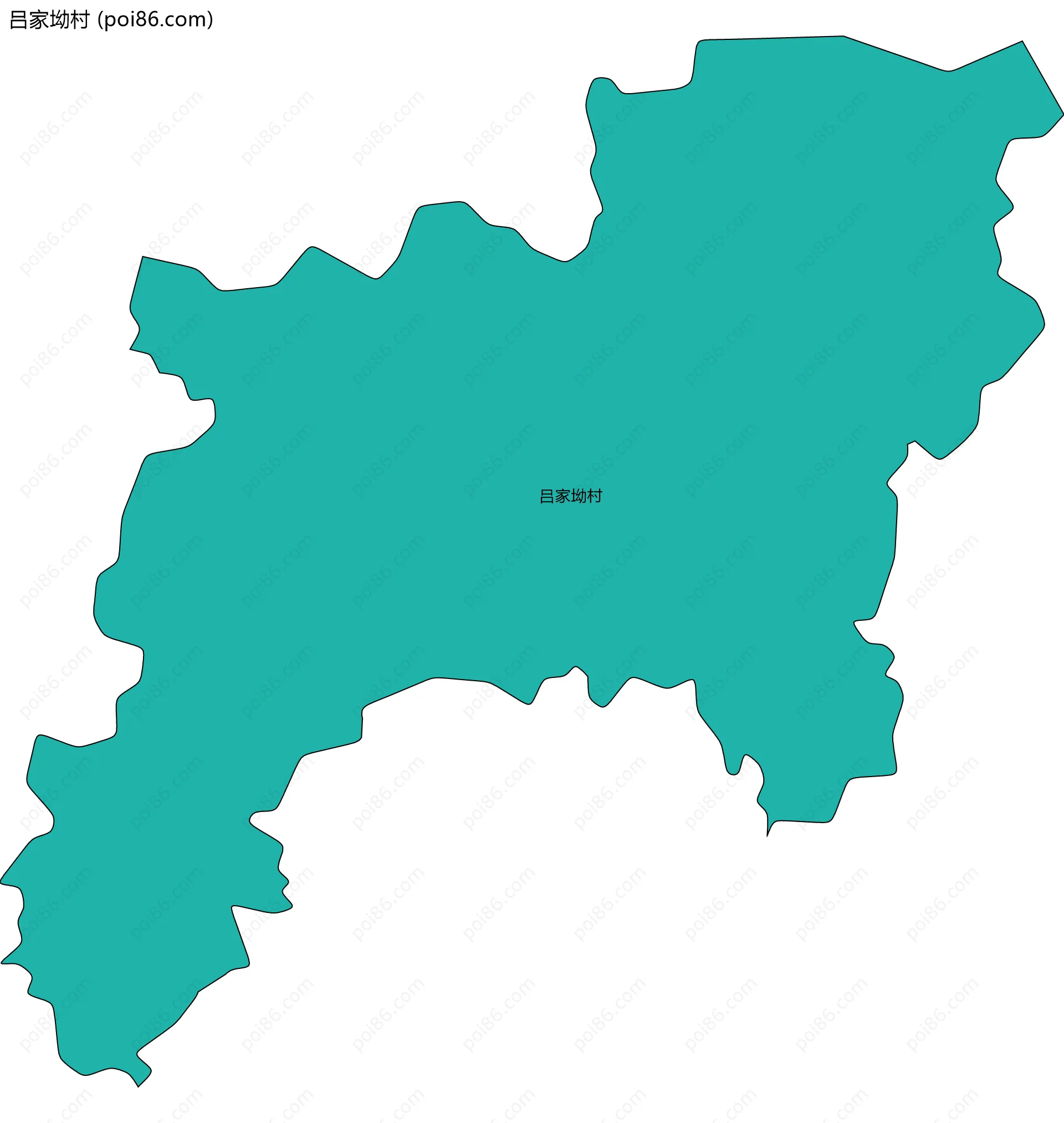 吕家坳村边界地图