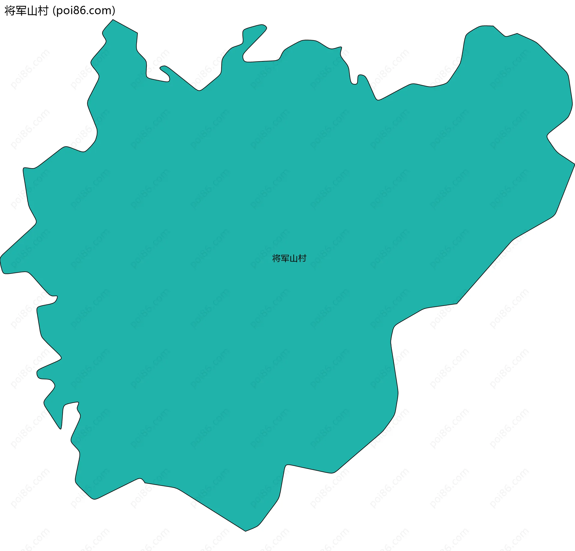 将军山村边界地图