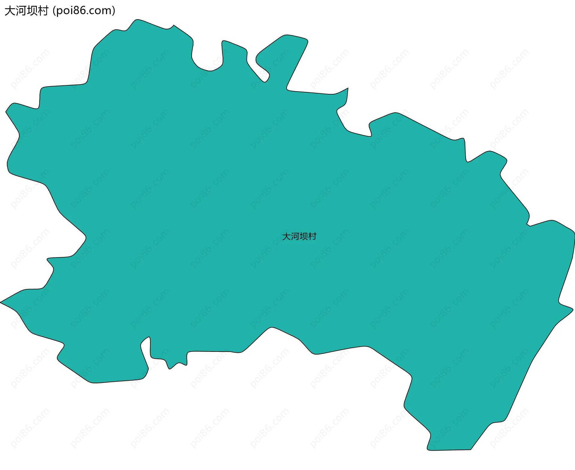 大河坝村边界地图