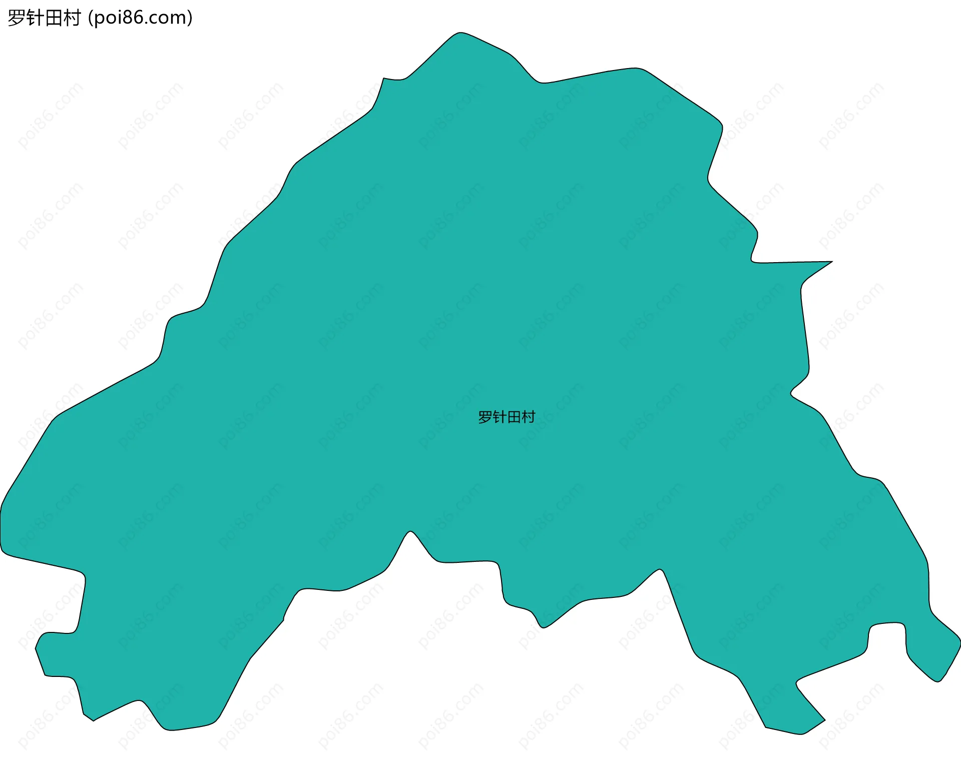 罗针田村边界地图