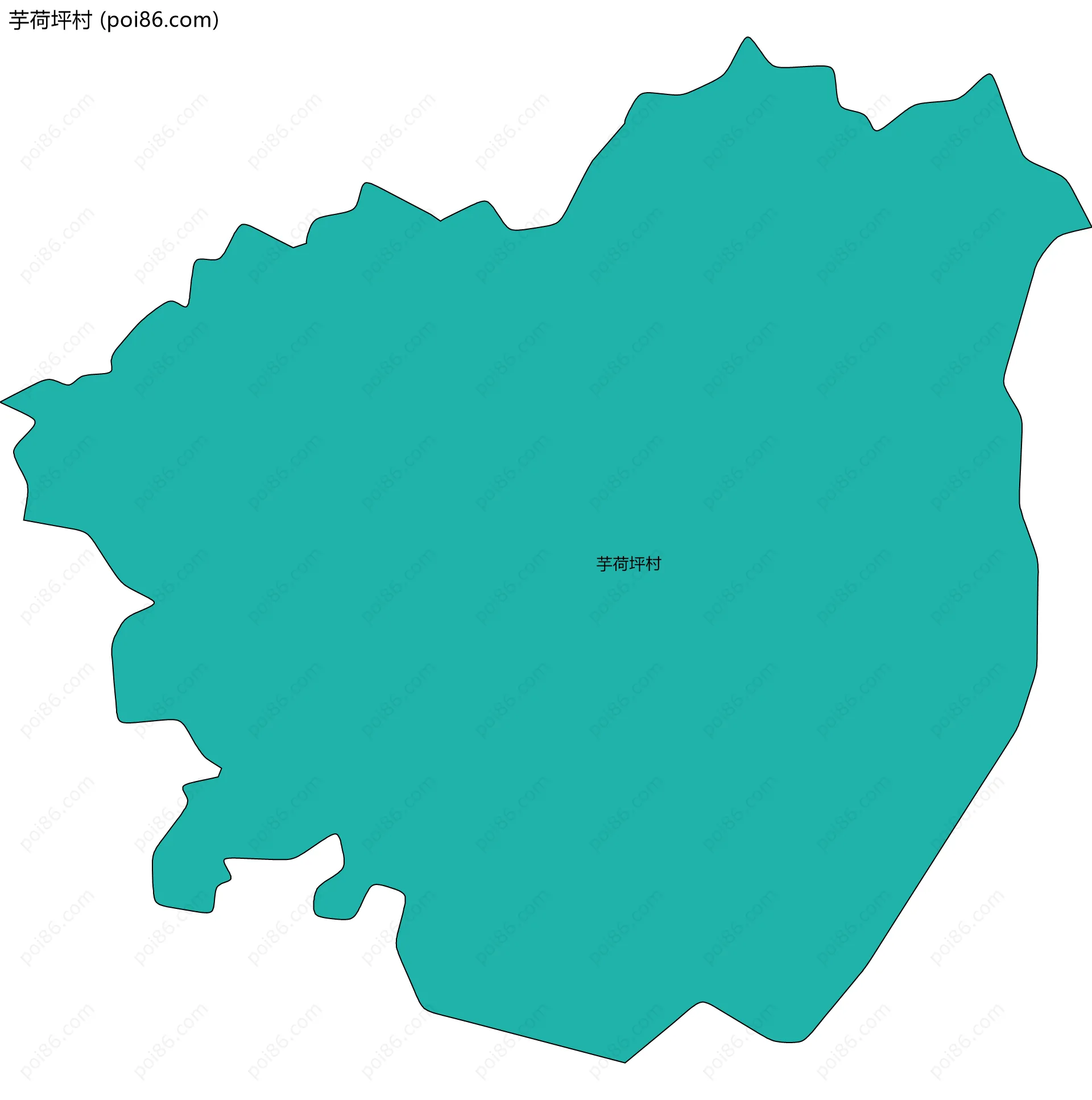 芋荷坪村边界地图