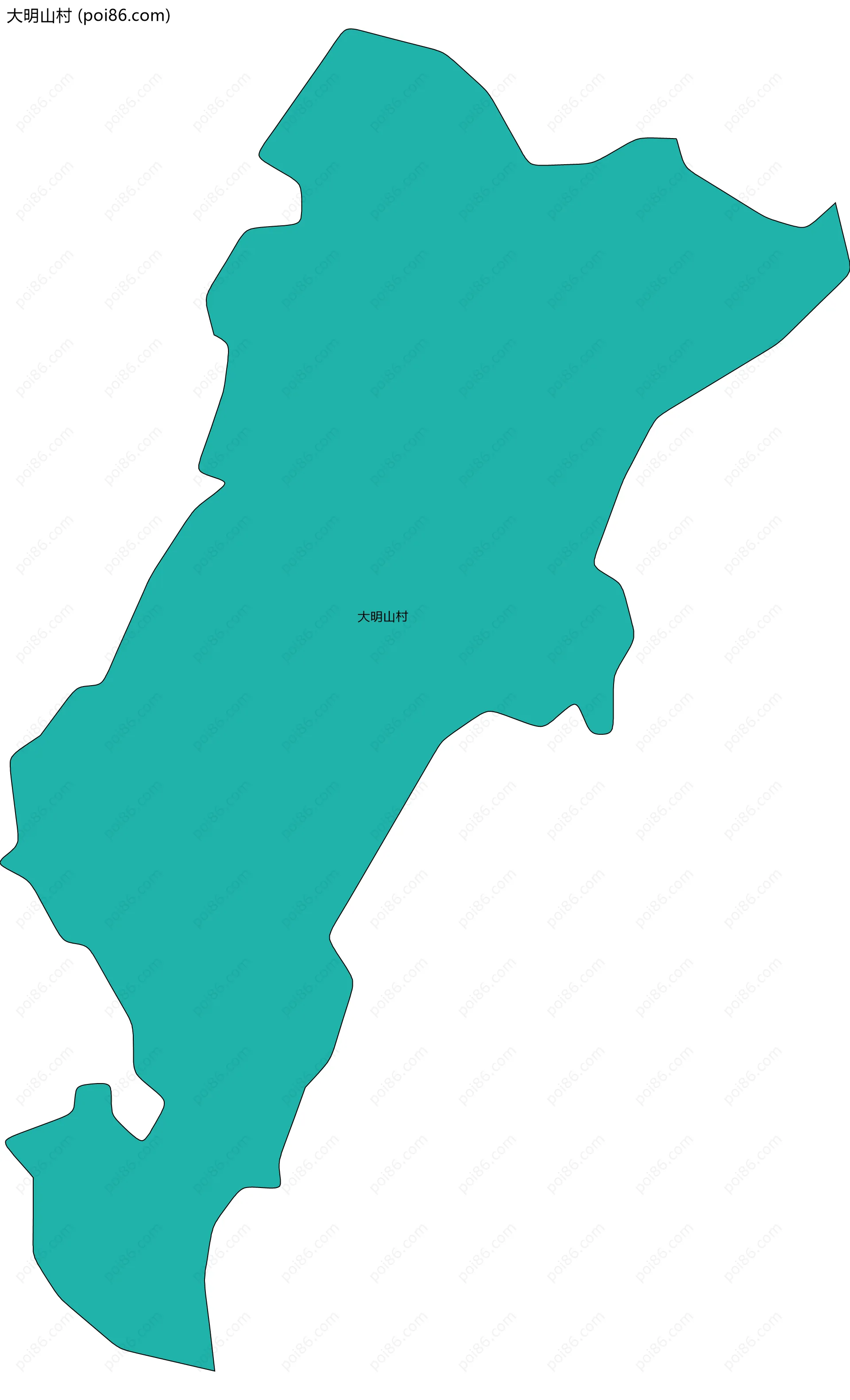 大明山村边界地图