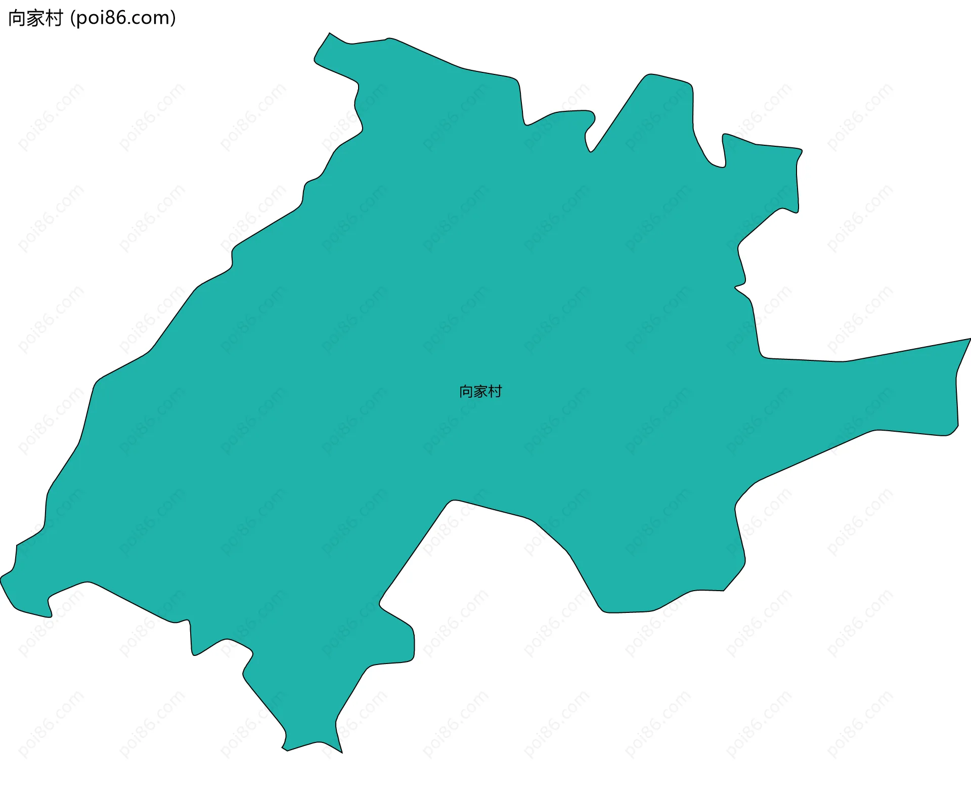 向家村边界地图