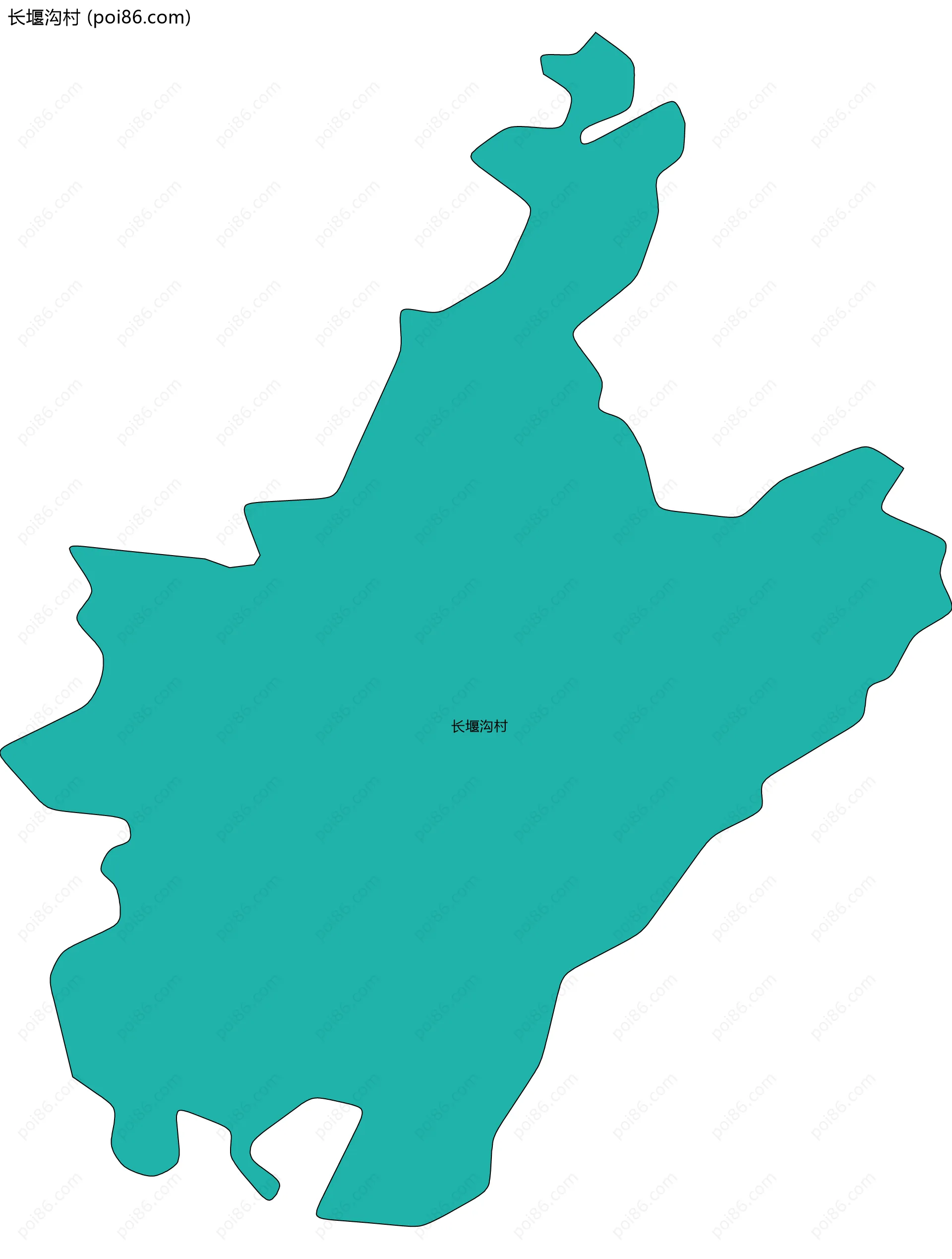 长堰沟村边界地图