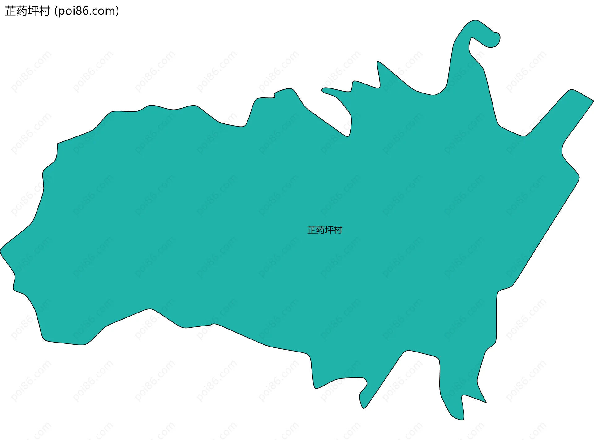 芷药坪村边界地图