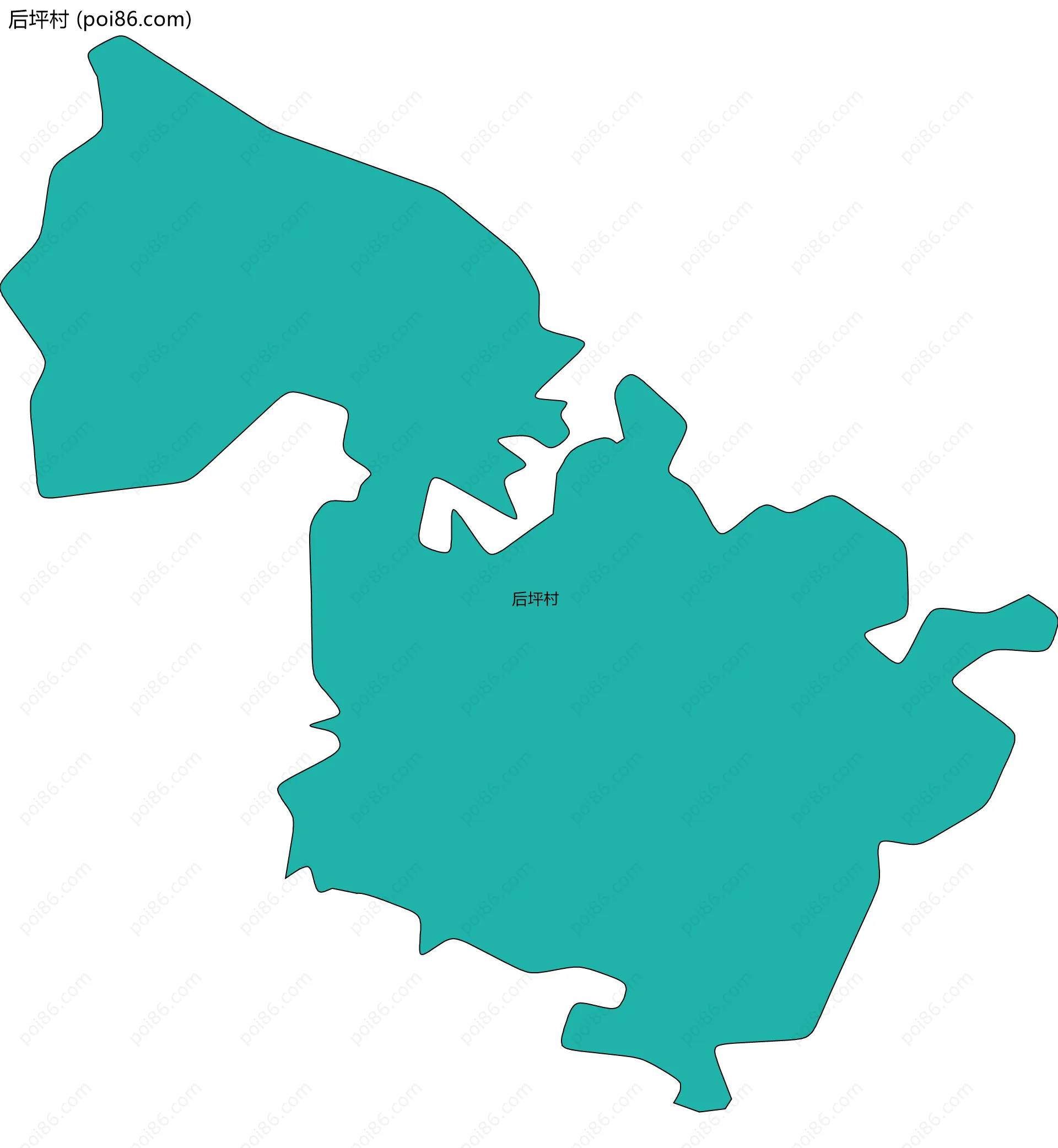 后坪村边界地图