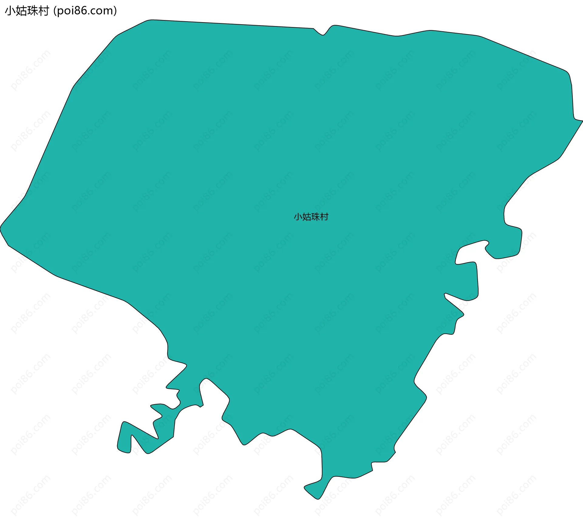 小姑珠村边界地图