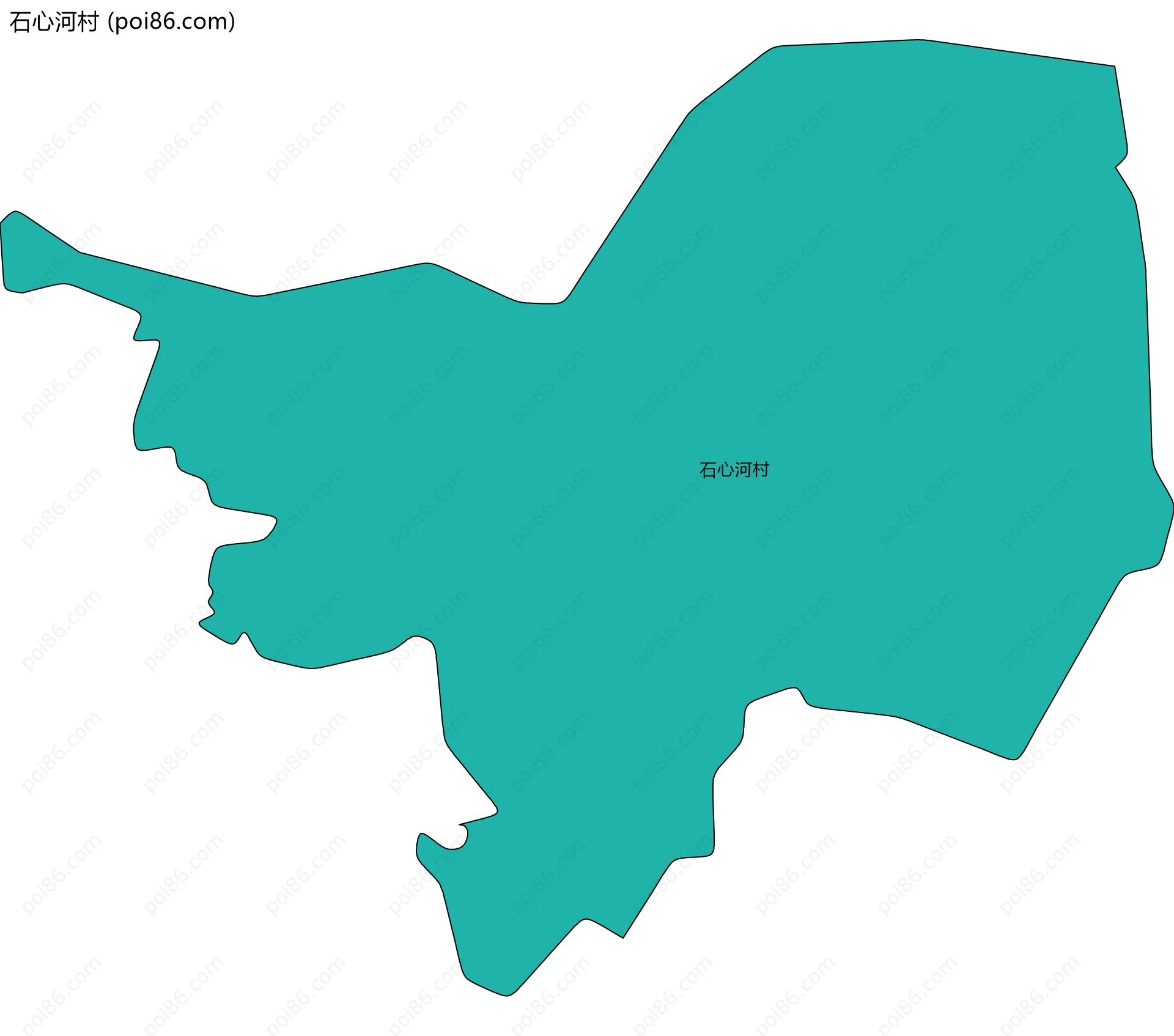 石心河村边界地图
