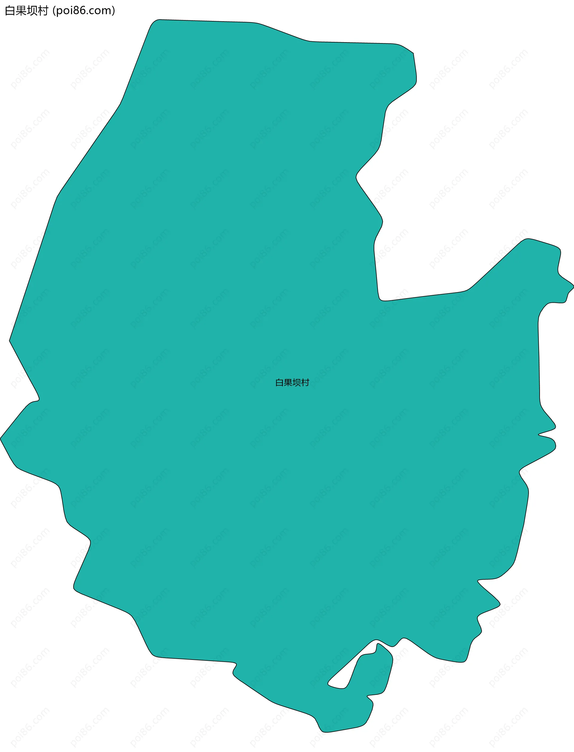 白果坝村边界地图