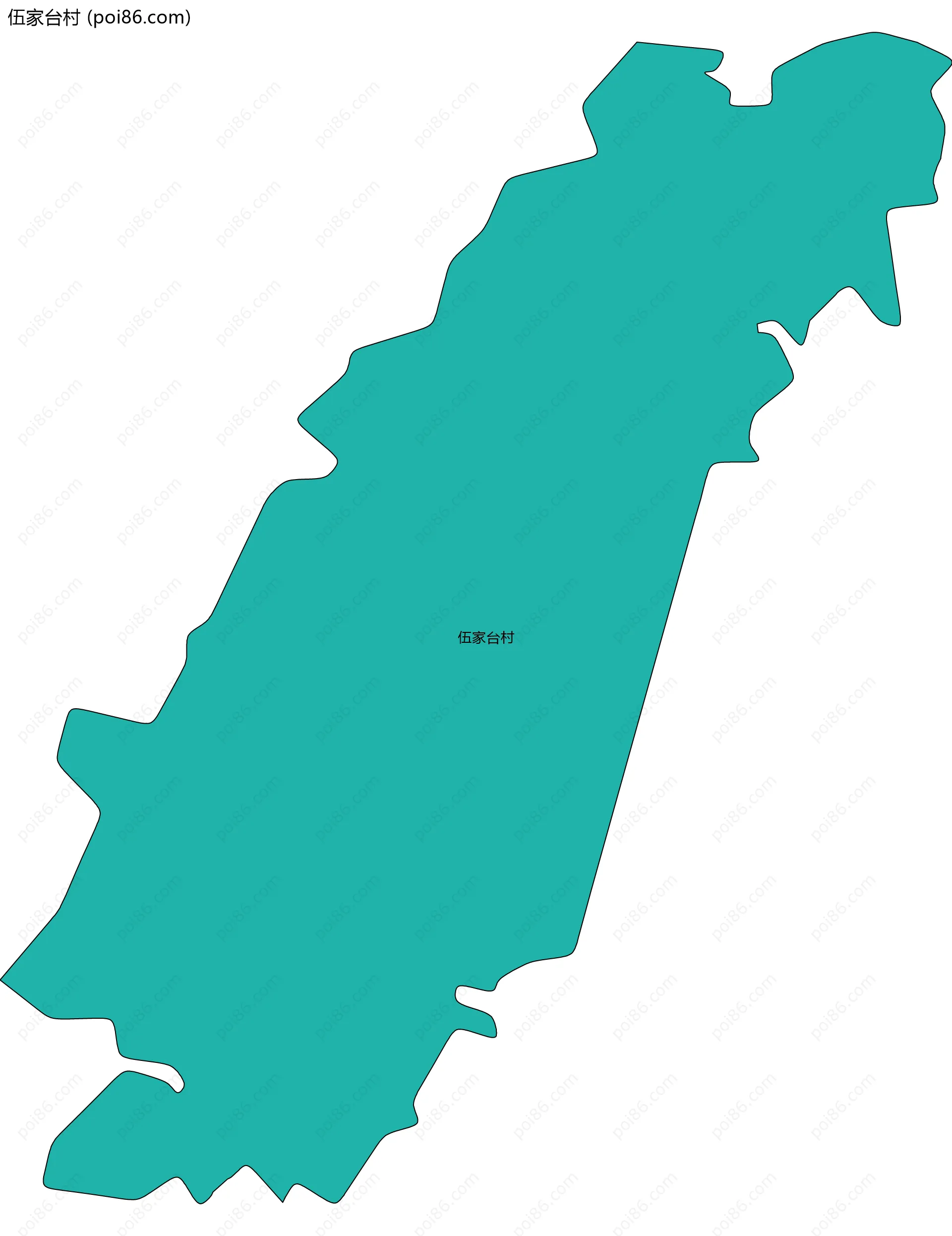 伍家台村边界地图