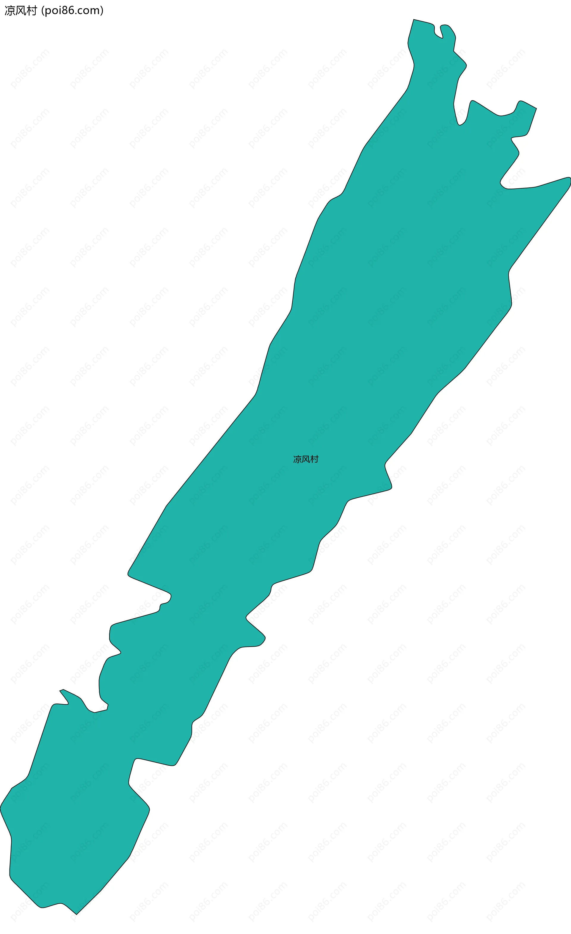 凉风村边界地图