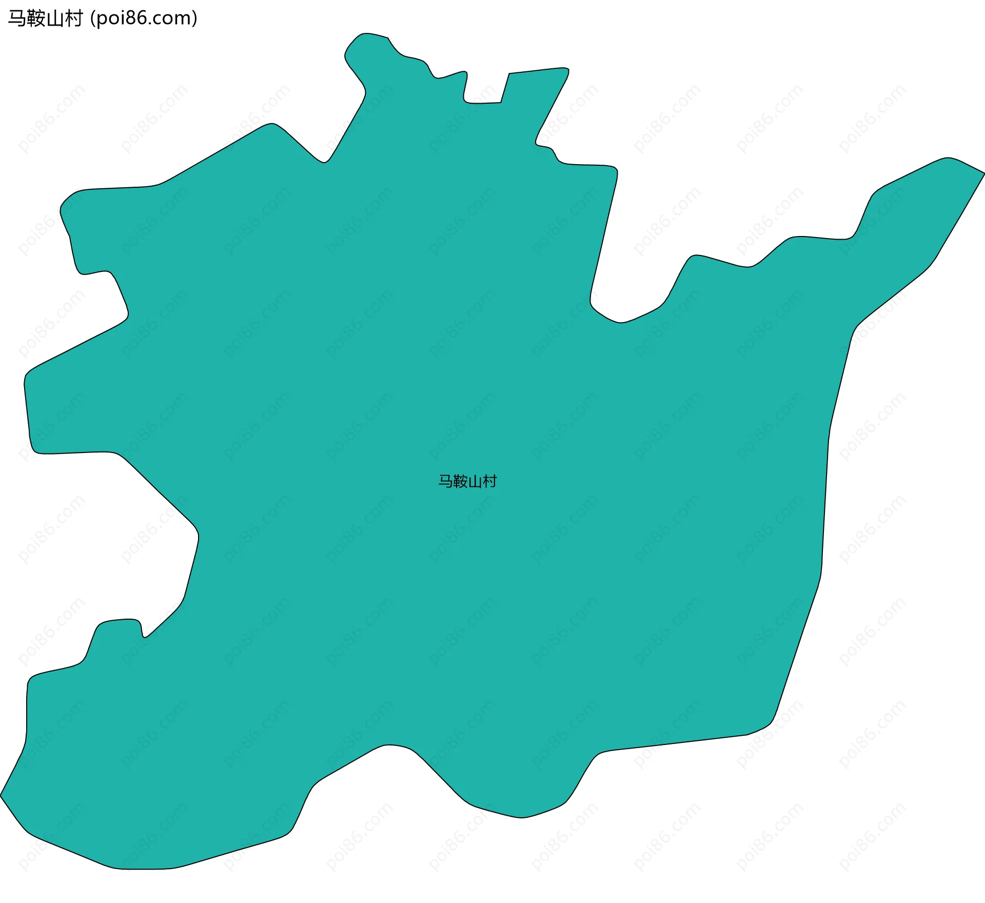 马鞍山村边界地图