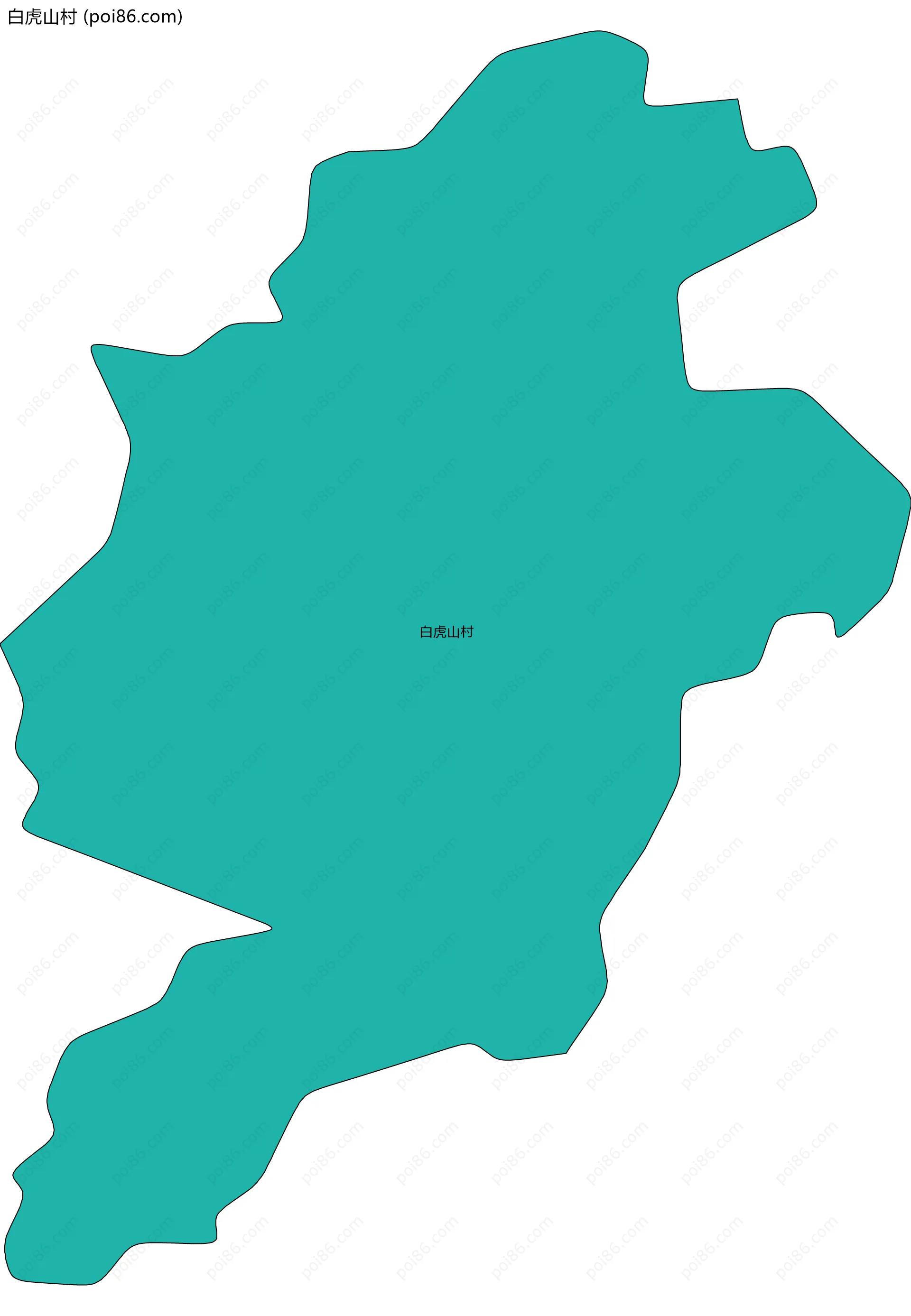 白虎山村边界地图