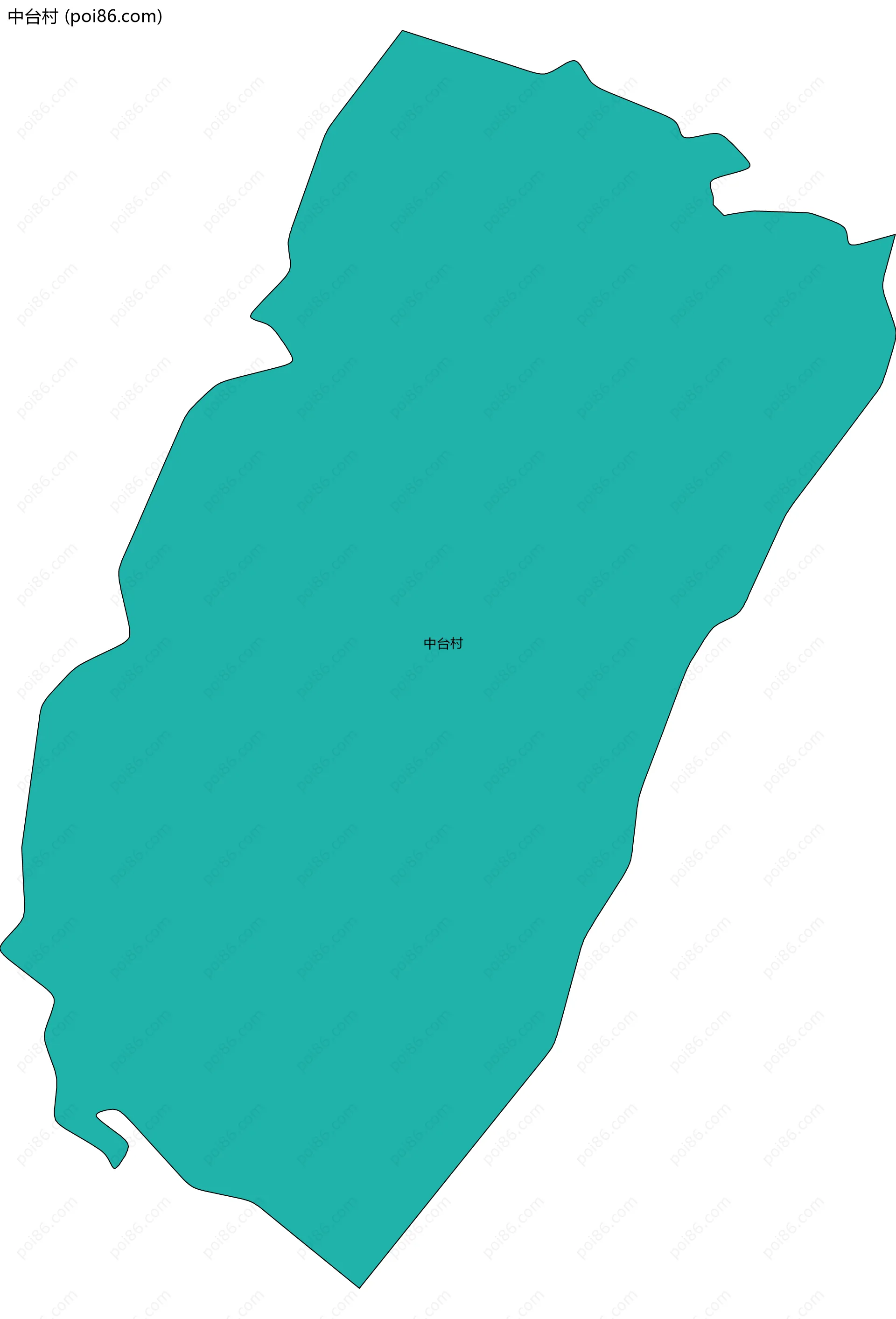 中台村边界地图