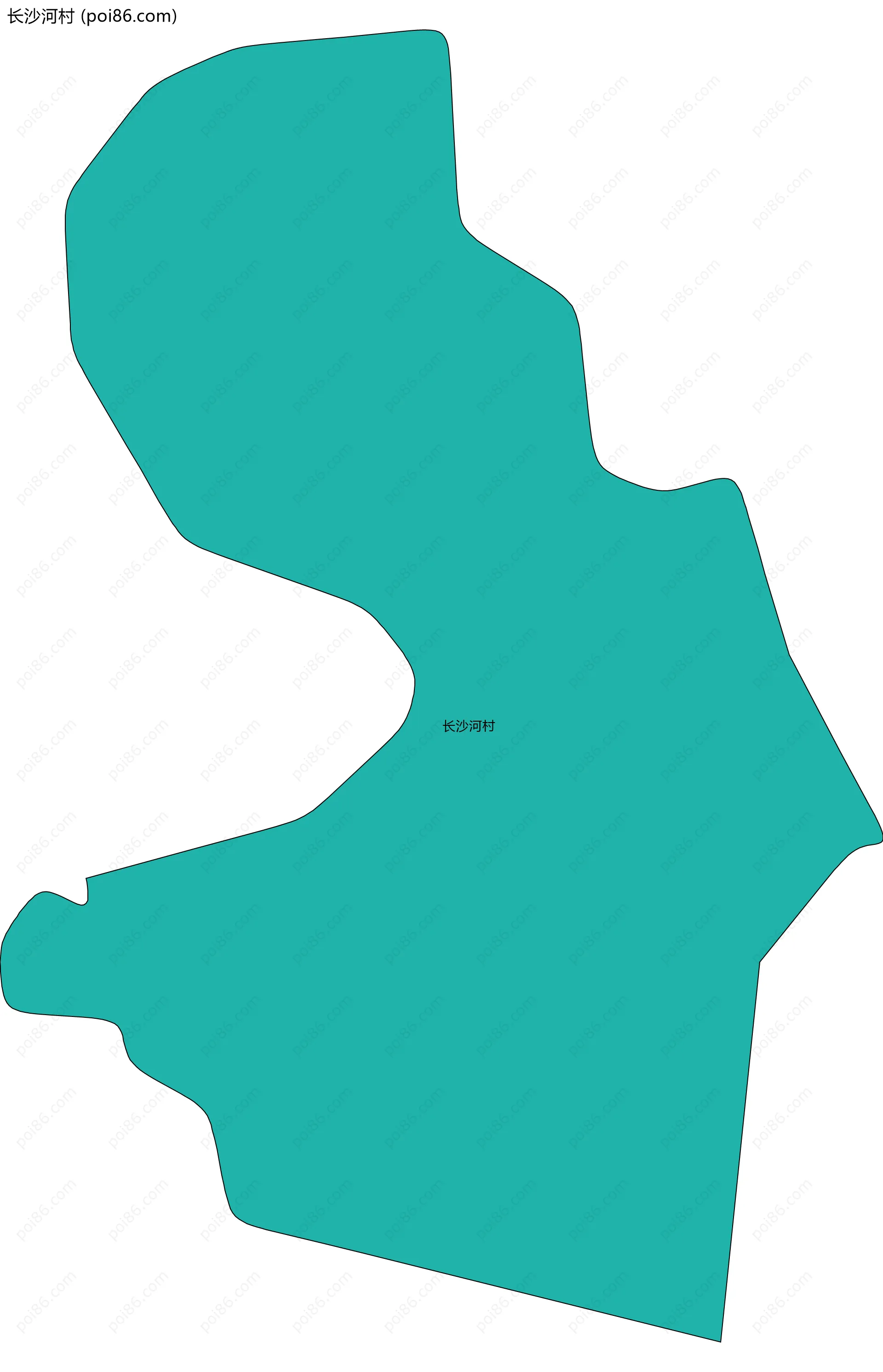 长沙河村边界地图