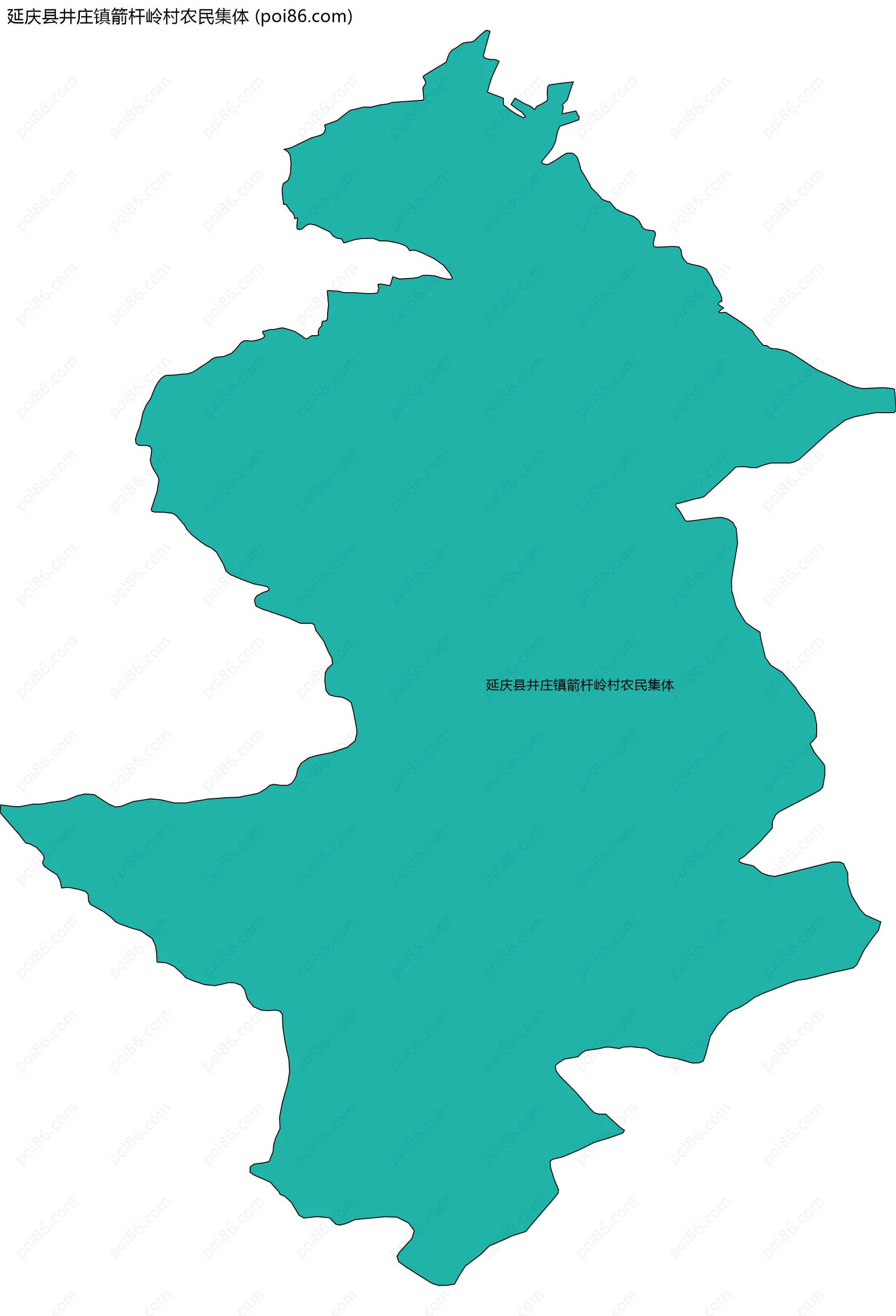 延庆县井庄镇箭杆岭村农民集体边界地图